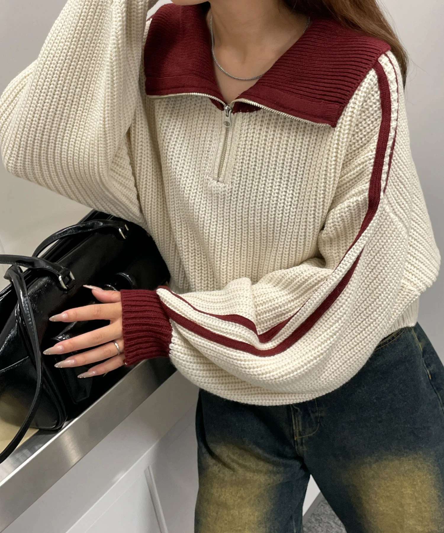 ハーフジップニットプルオーバー - Image 19