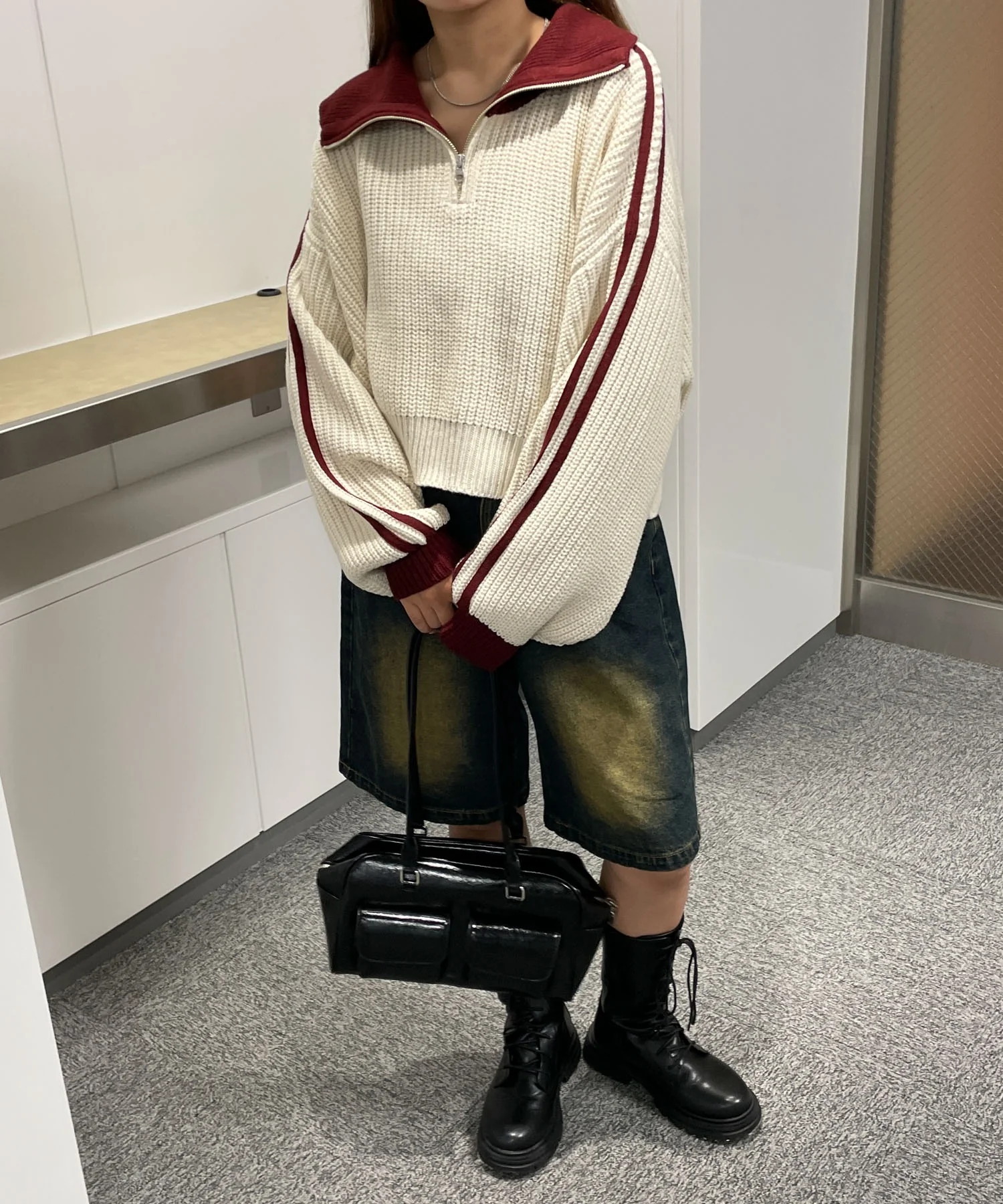 ハーフジップニットプルオーバー - Image 6