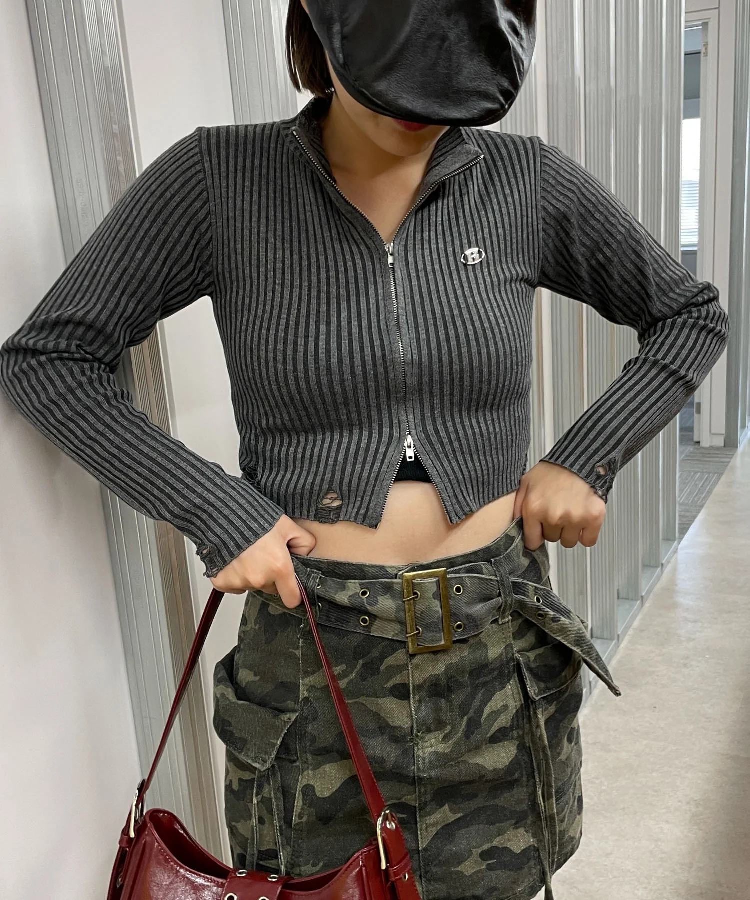 ドライバーズダメージニットトップス - Image 9