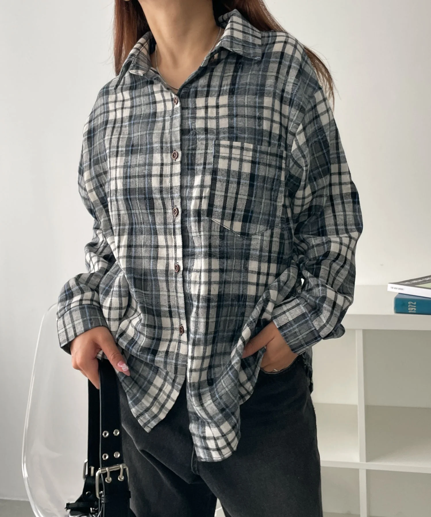 オーバーサイズチェックネルシャツ - Image 11