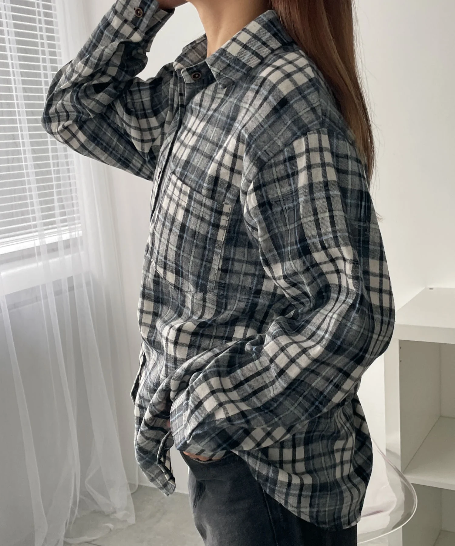 オーバーサイズチェックネルシャツ - Image 13