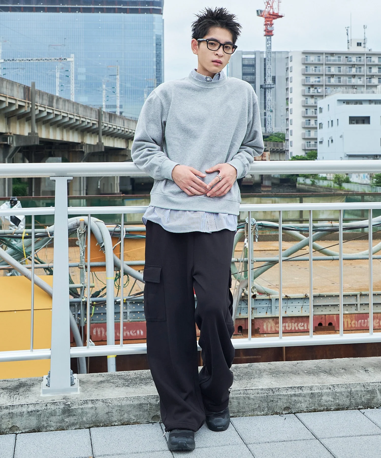 ワイドカーゴスウェットパンツ - Image 4