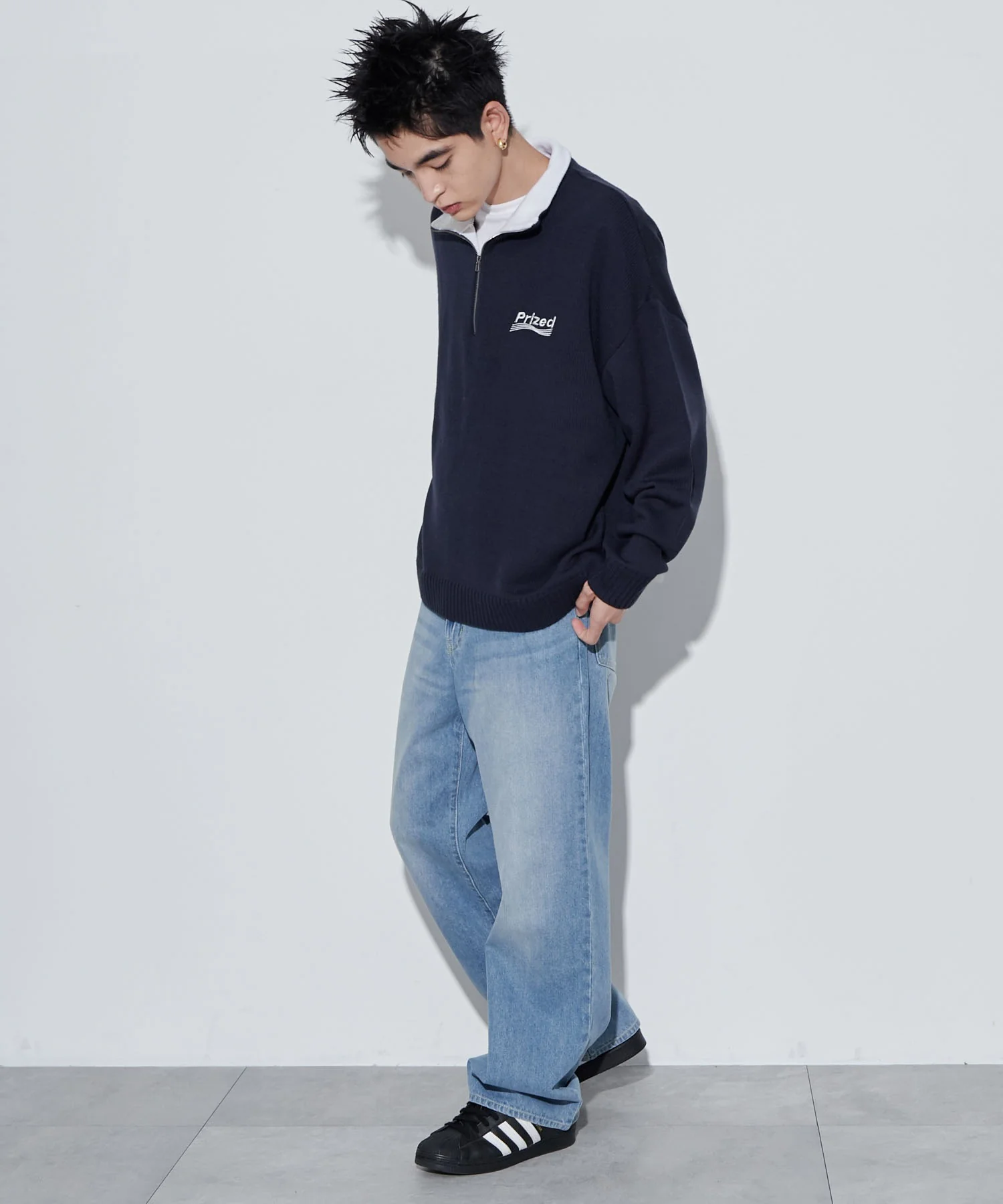 ワンポイントハーフジッププルオーバー - Image 8