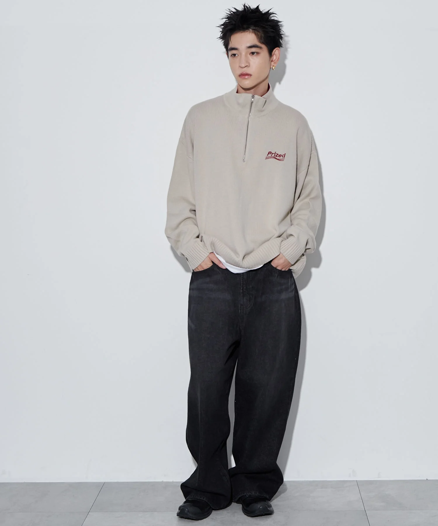 ワンポイントハーフジッププルオーバー - Image 9