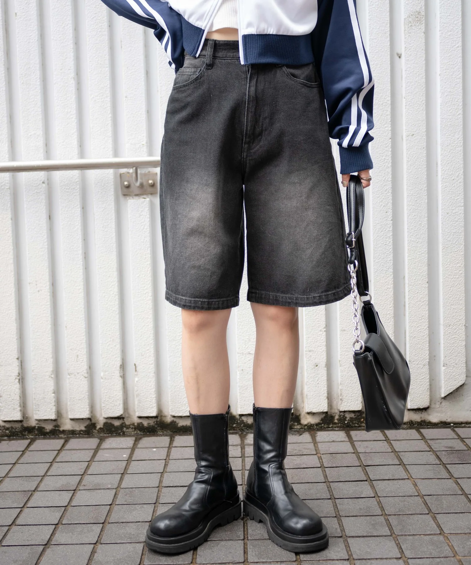 ヴィンテージウォッシュデニムハーフパンツ - Image 11