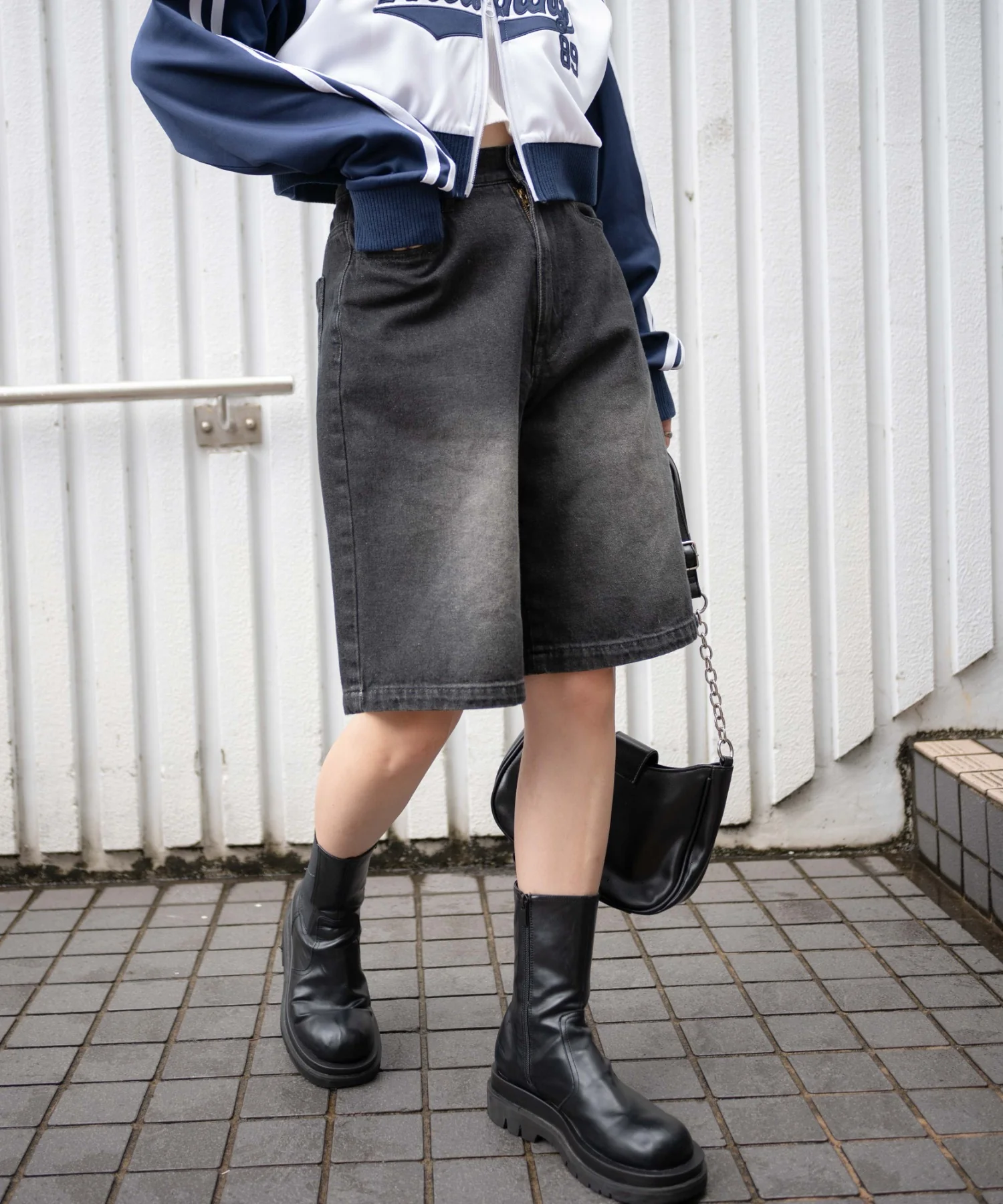 ヴィンテージウォッシュデニムハーフパンツ - Image 12