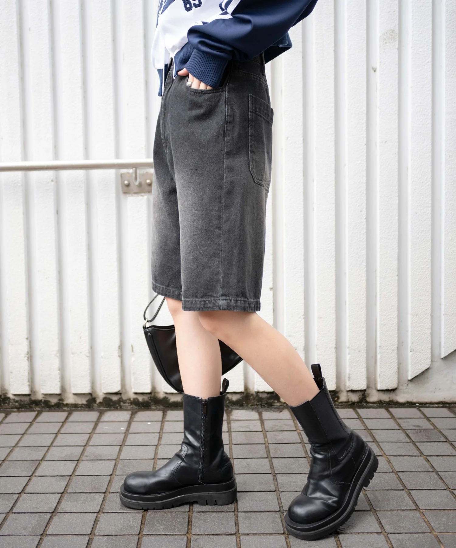 ヴィンテージウォッシュデニムハーフパンツ - Image 13
