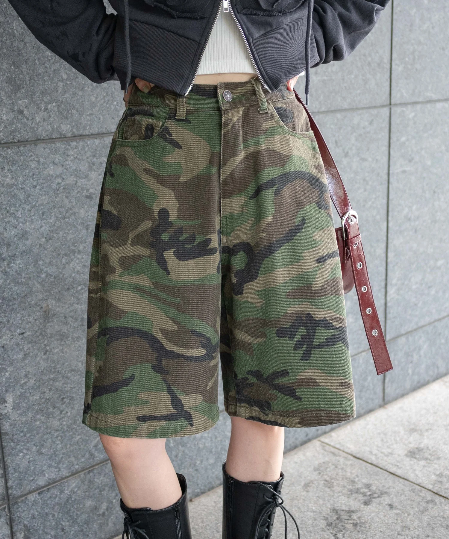 ヴィンテージウォッシュデニムハーフパンツ - Image 23