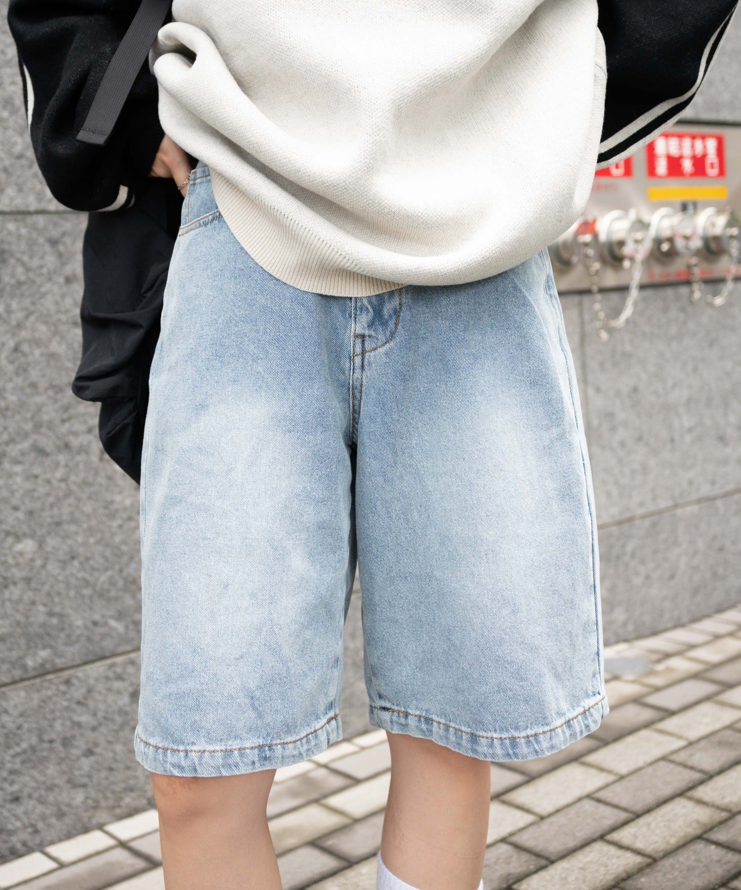 ヴィンテージウォッシュデニムハーフパンツ - Image 28