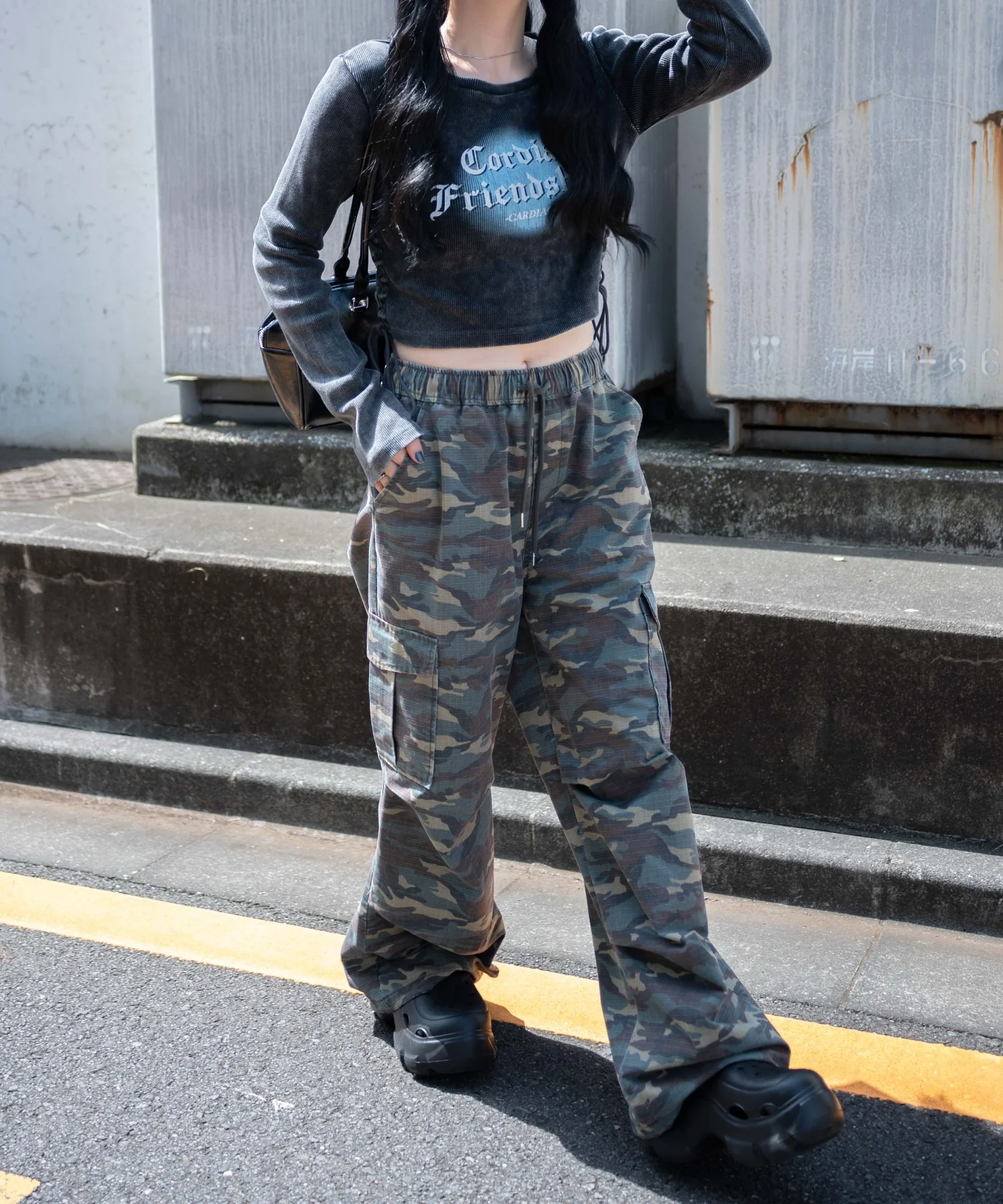 ヴィンテージウォッシュパラシュートカーゴパンツ - Image 7