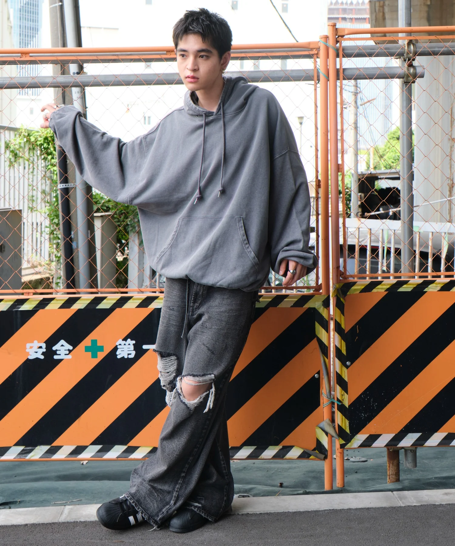 アシッドウォッシュバルーンパーカー - Image 11