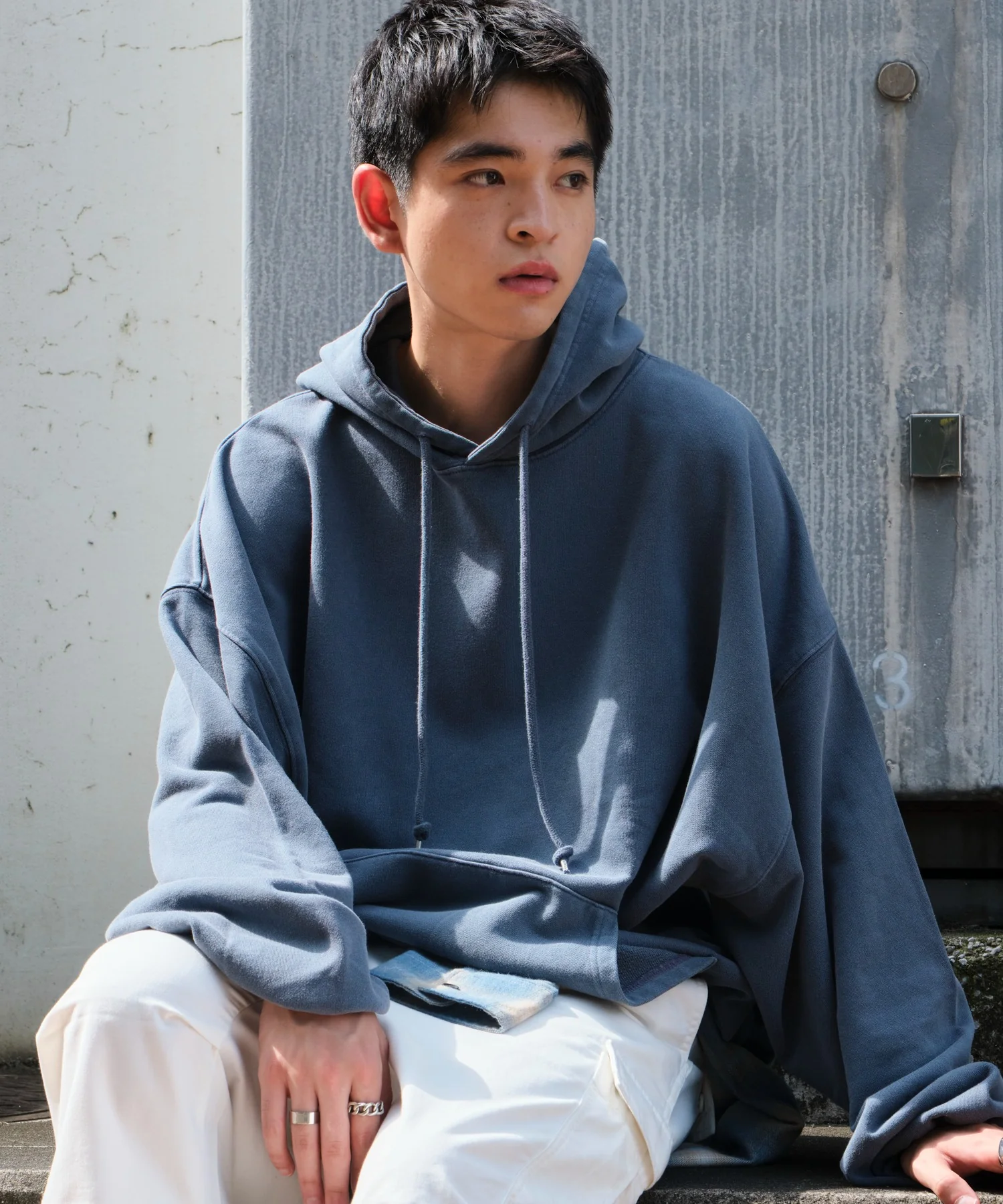 アシッドウォッシュバルーンパーカー - Image 2