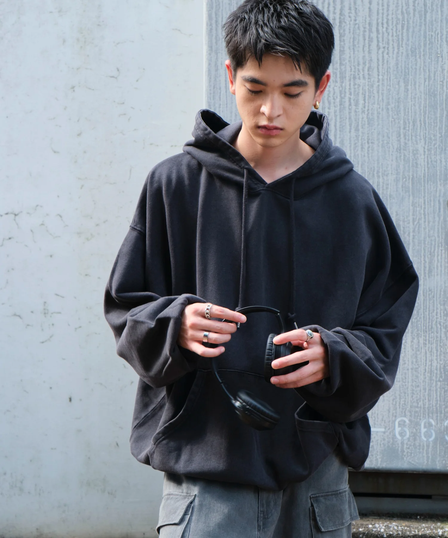 アシッドウォッシュバルーンパーカー - Image 23