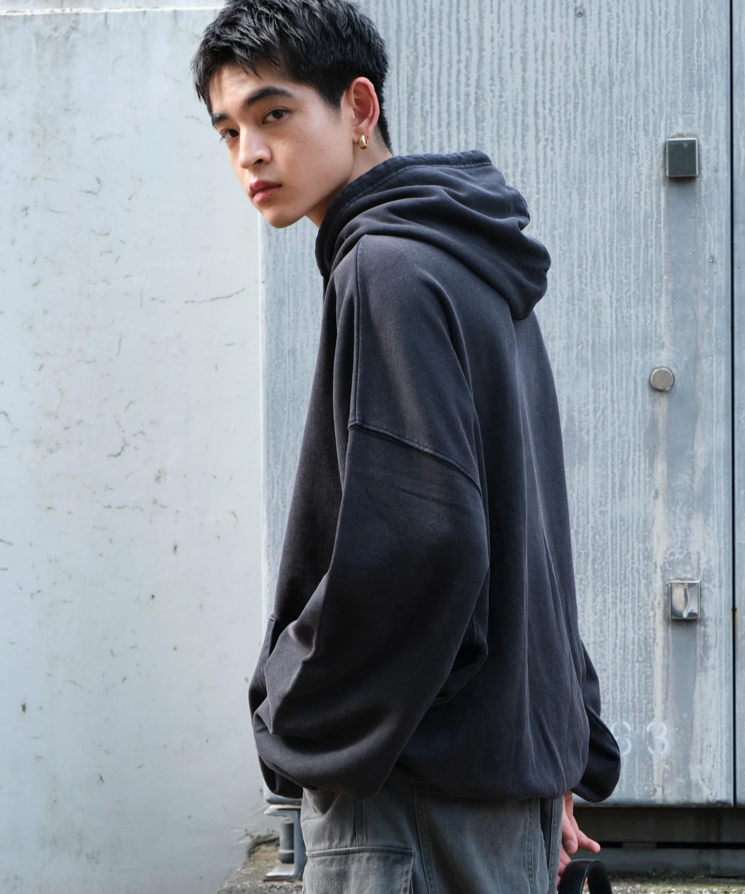 アシッドウォッシュバルーンパーカー - Image 26