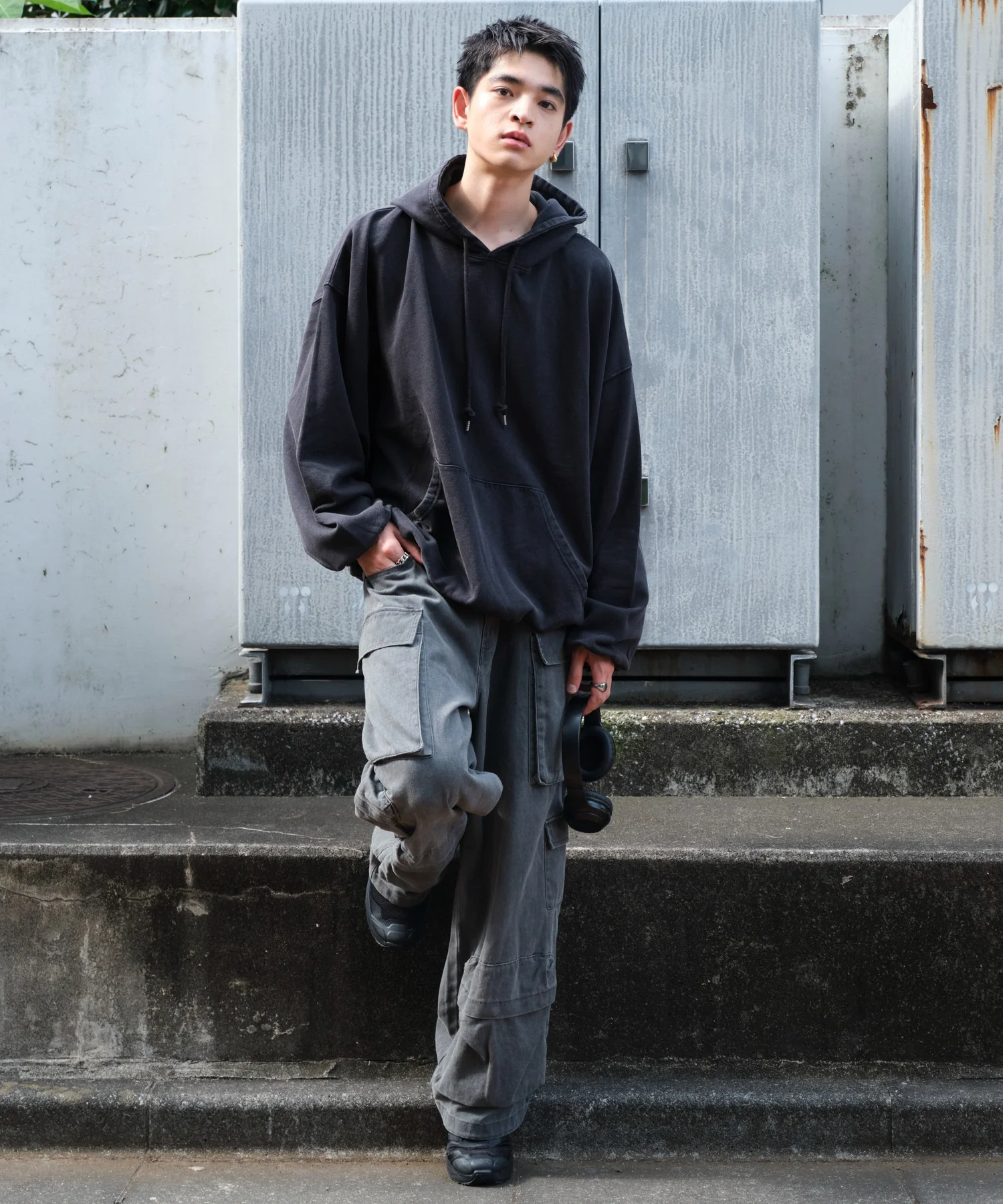 アシッドウォッシュバルーンパーカー - Image 27
