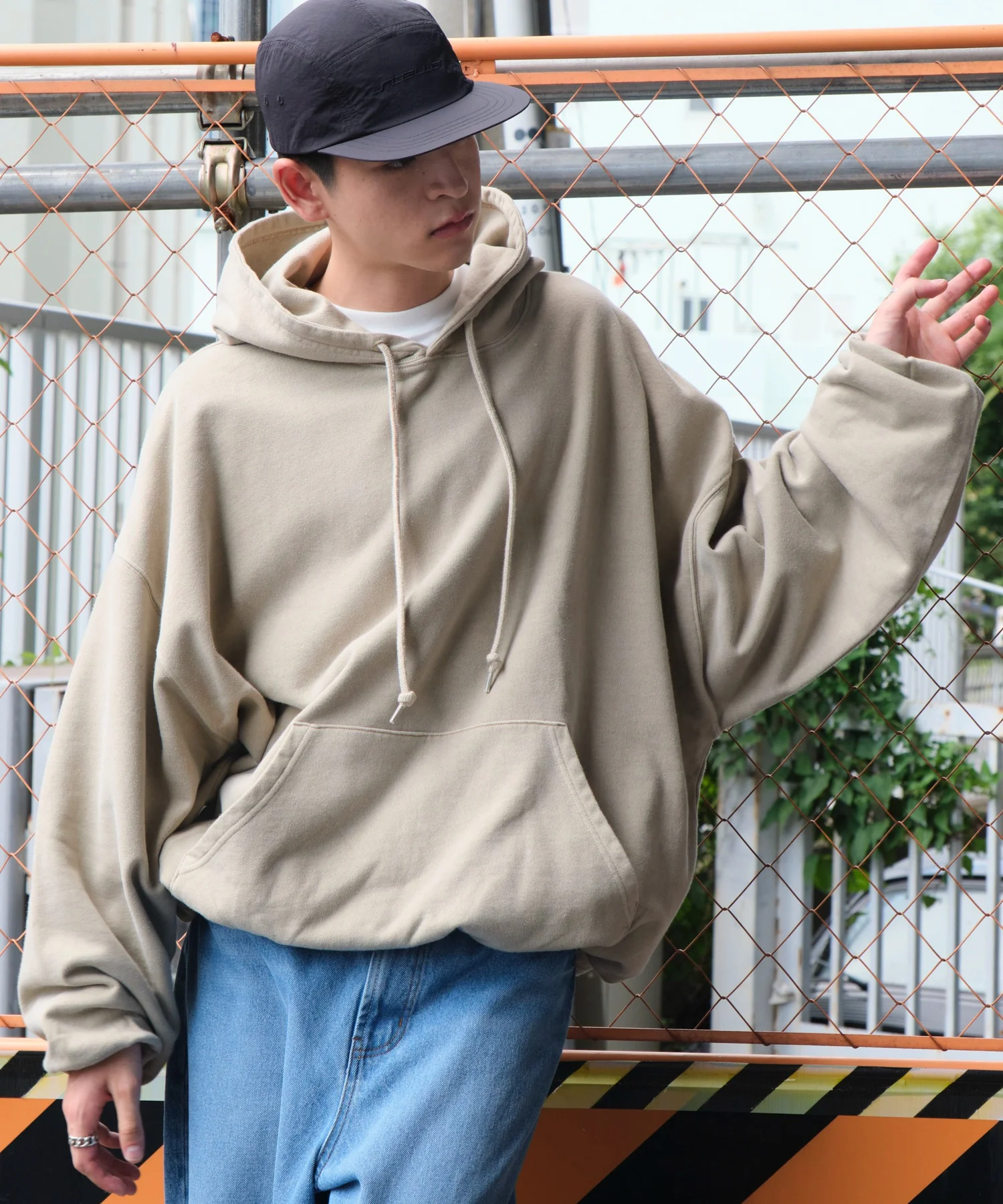 アシッドウォッシュバルーンパーカー - Image 3