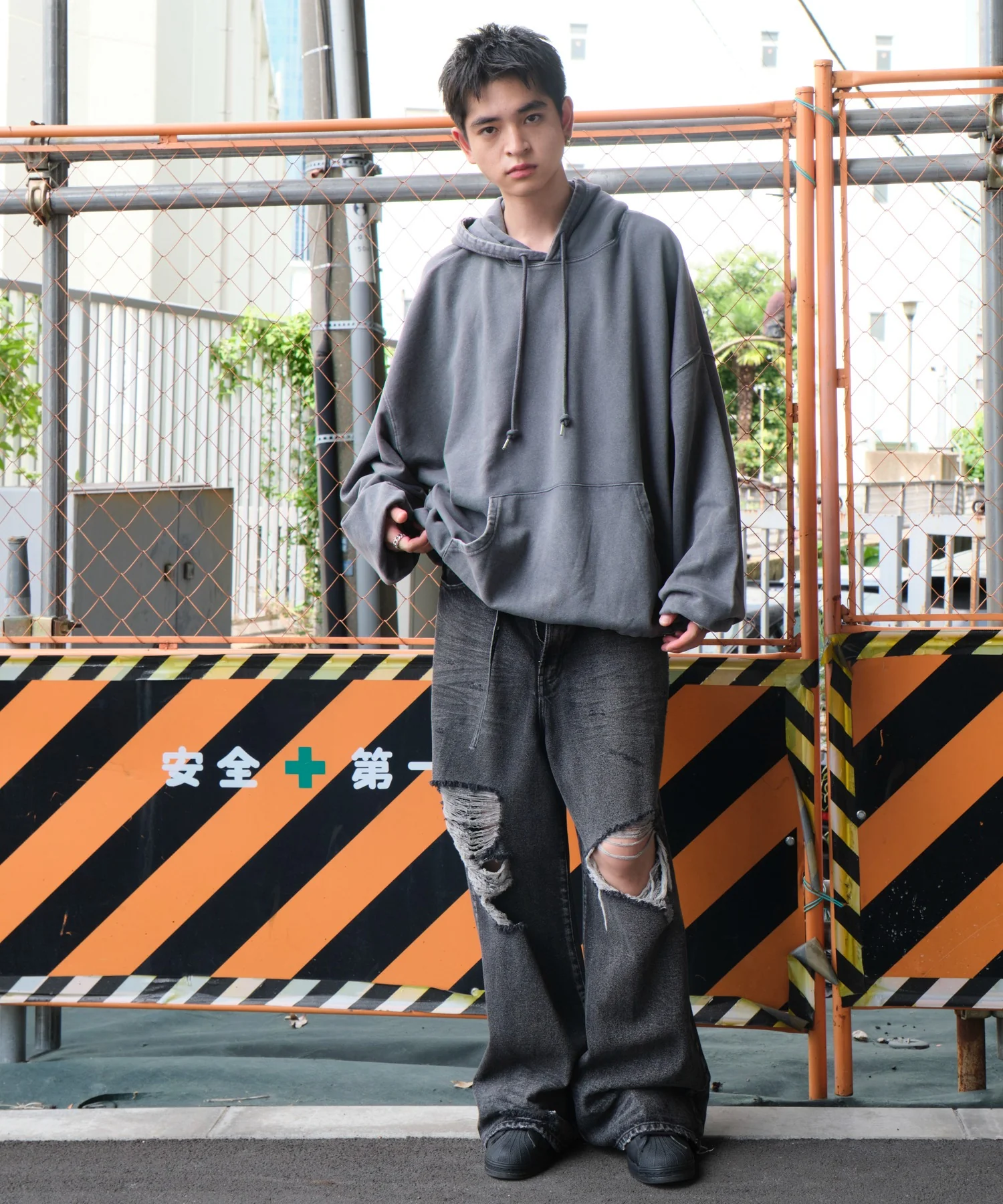 アシッドウォッシュバルーンパーカー - Image 5