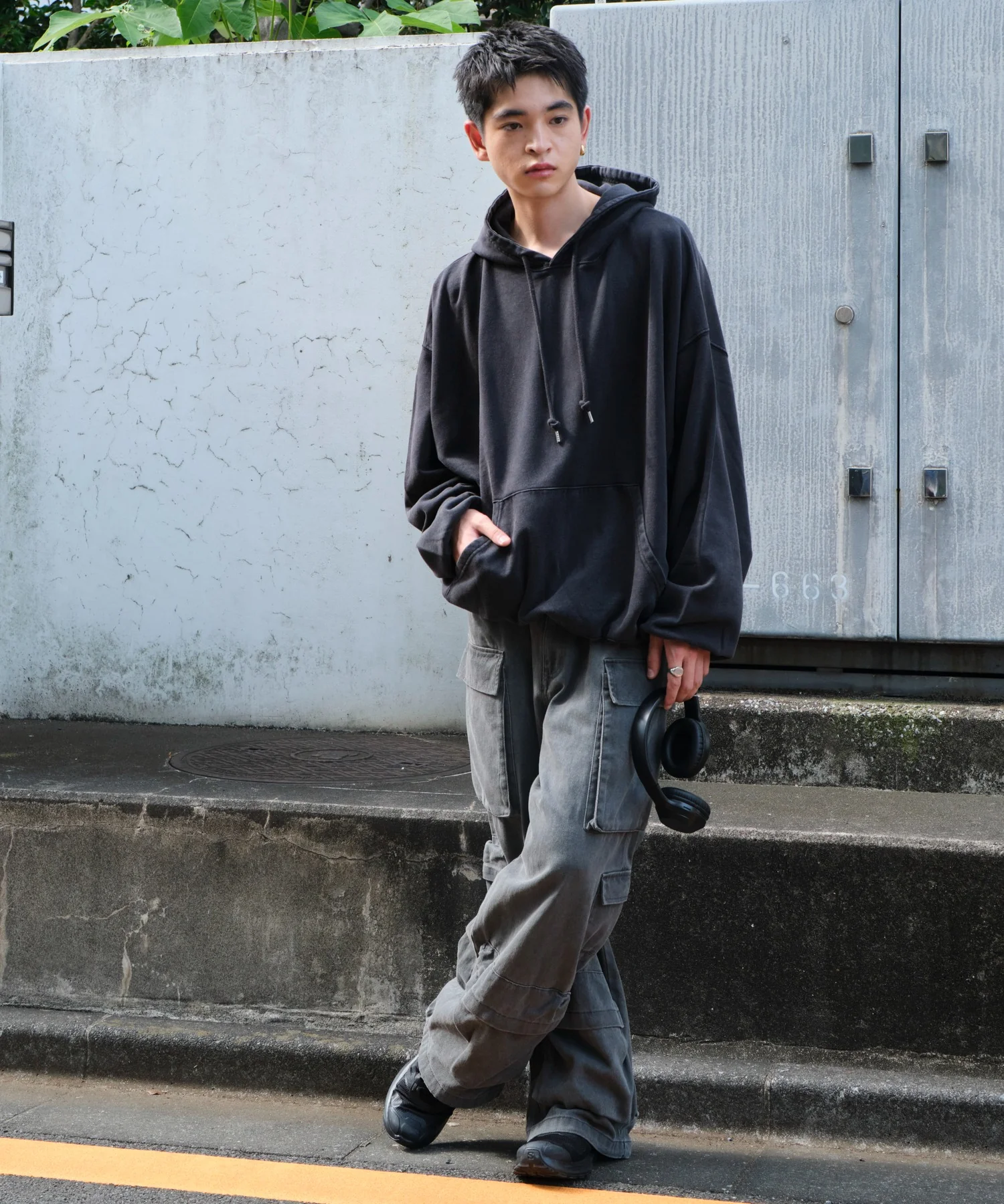 アシッドウォッシュバルーンパーカー - Image 8