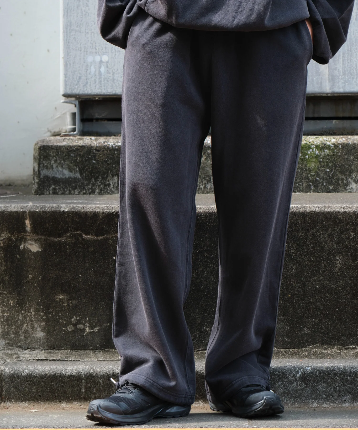 アシッドウォッシュワイドスウェットパンツ - Image 3