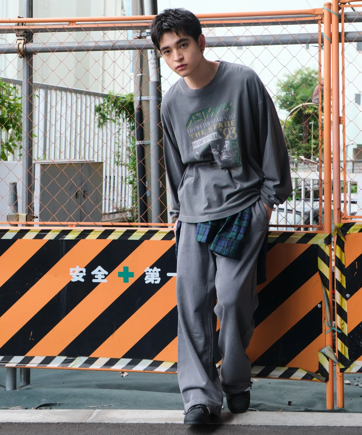 アシッドウォッシュワイドスウェットパンツ - Image 5