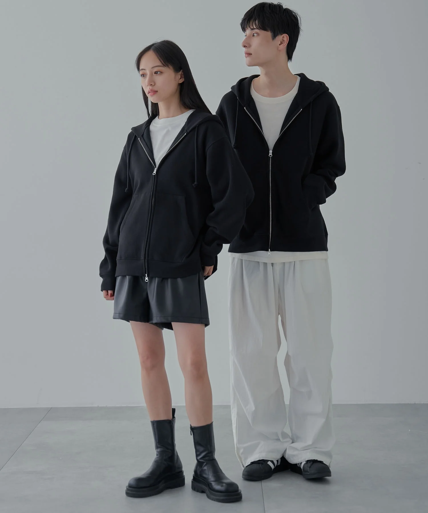リラックスフィットダブルZIPパーカー - Image 10