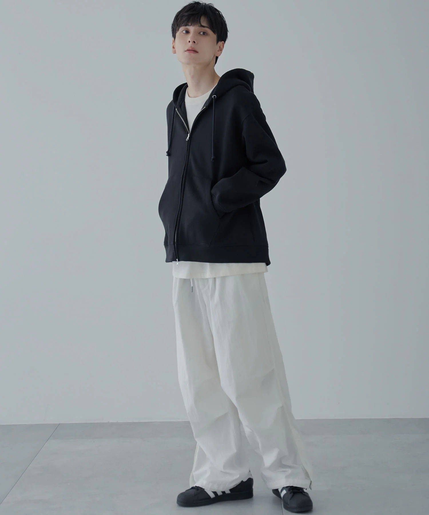 リラックスフィットダブルZIPパーカー - Image 11