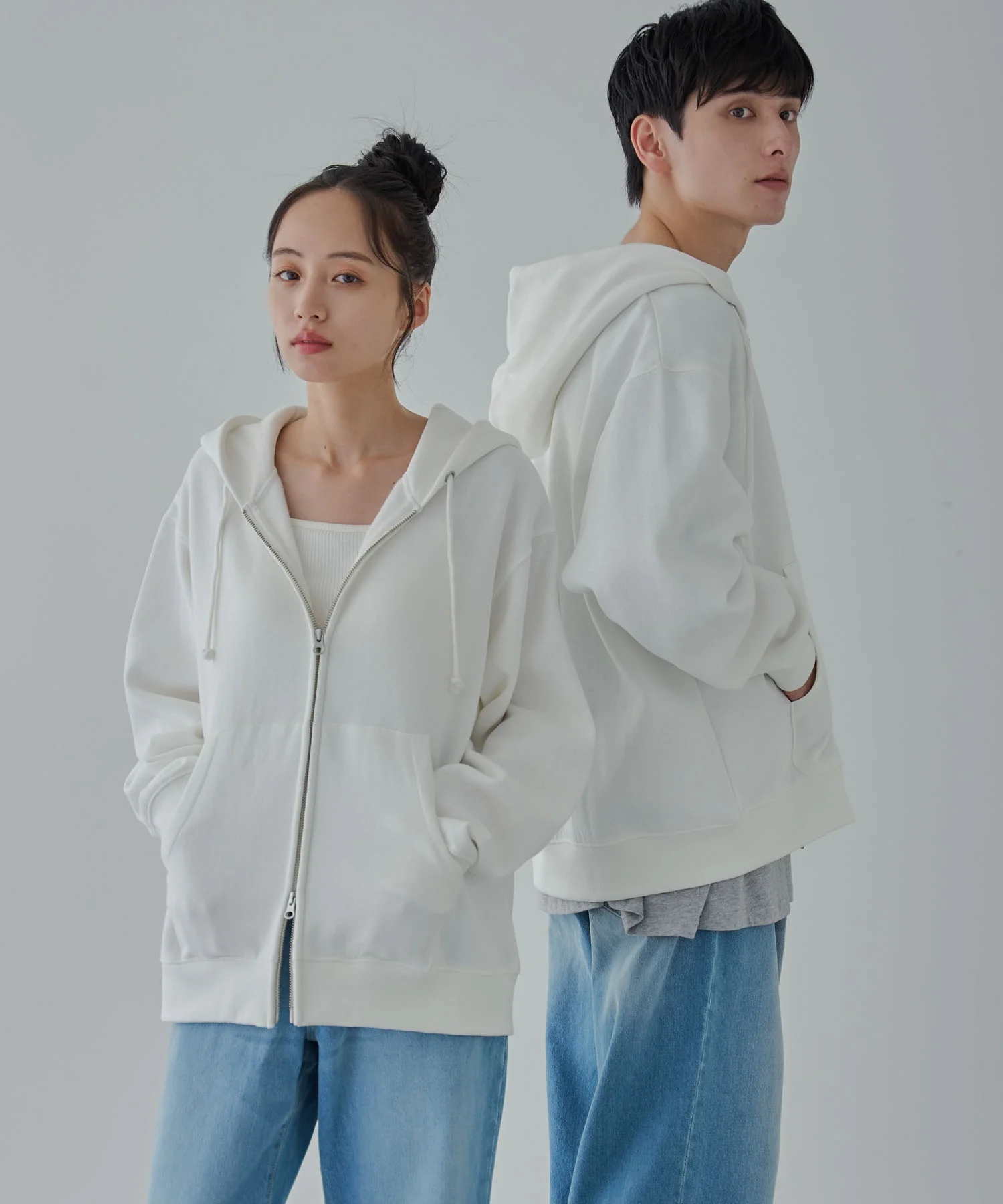 リラックスフィットダブルZIPパーカー - Image 13