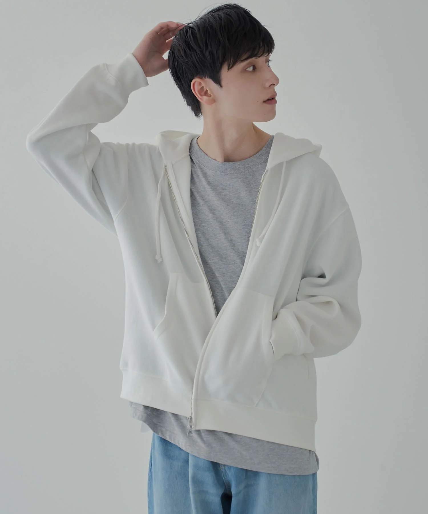 リラックスフィットダブルZIPパーカー - Image 16