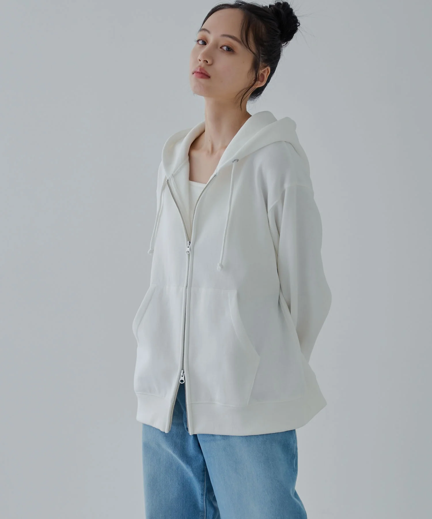 リラックスフィットダブルZIPパーカー - Image 17