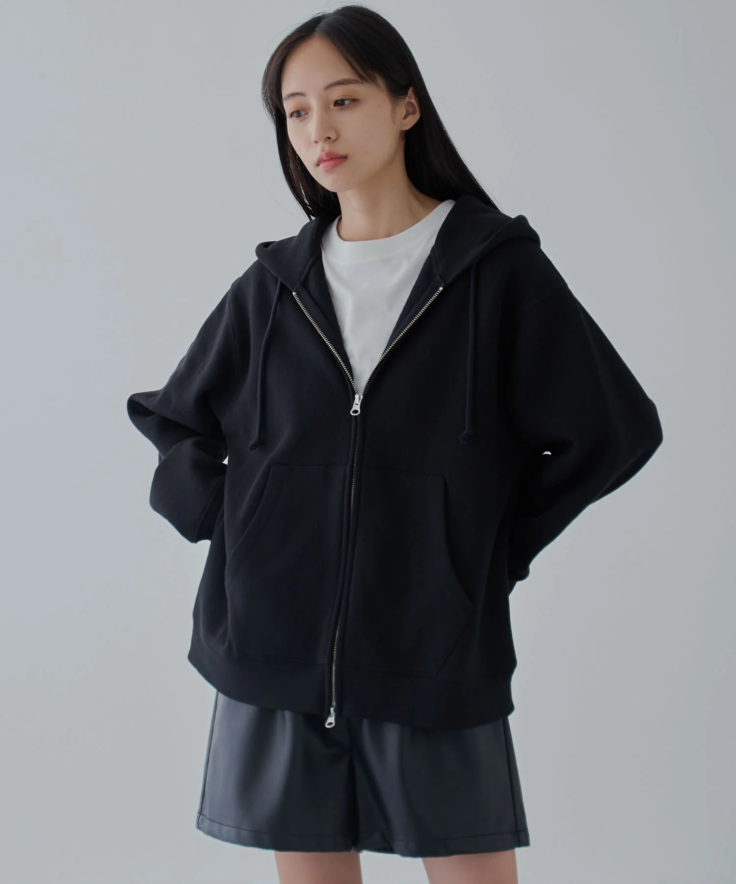 リラックスフィットダブルZIPパーカー - Image 34