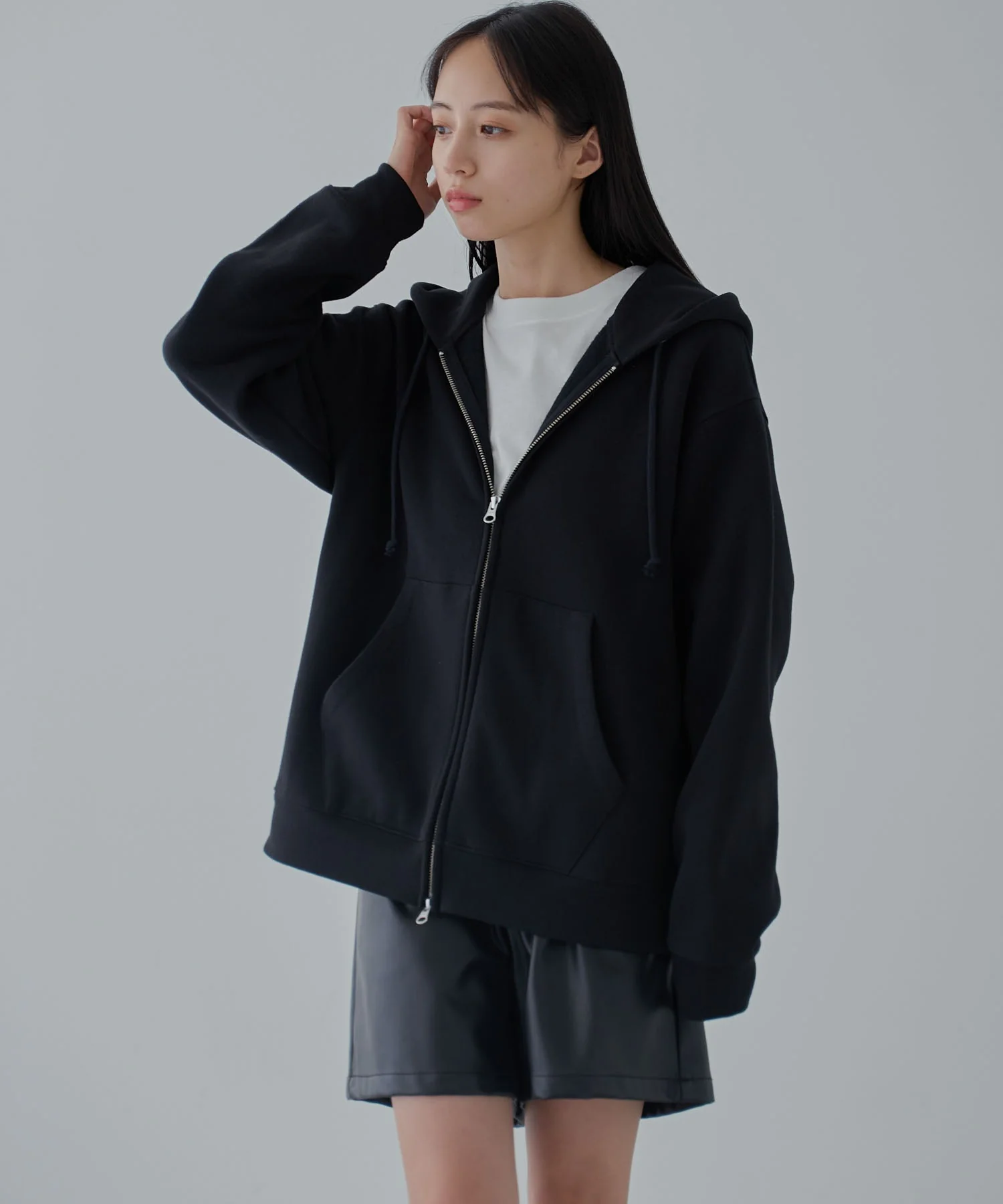 リラックスフィットダブルZIPパーカー - Image 35
