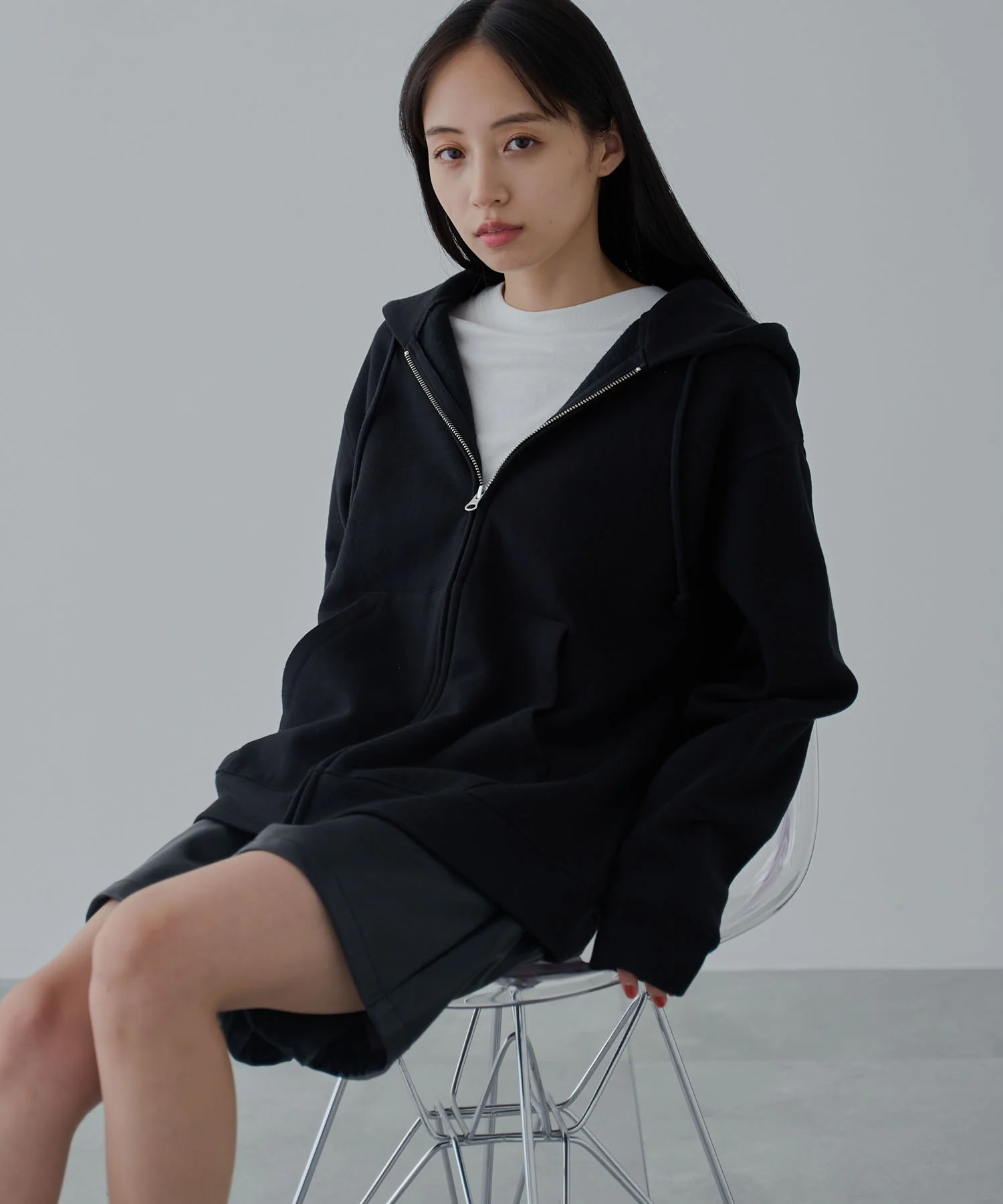 リラックスフィットダブルZIPパーカー - Image 36