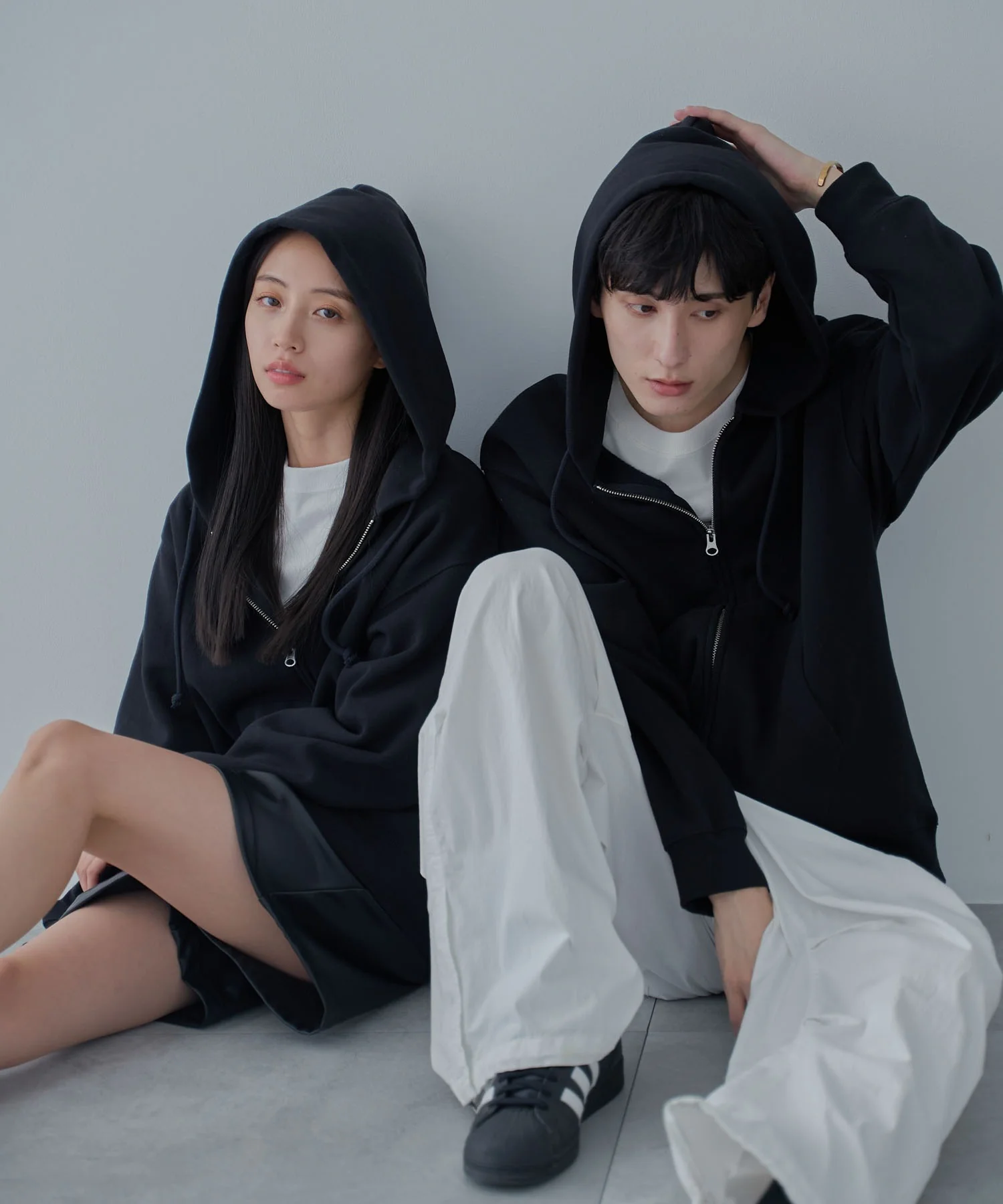 リラックスフィットダブルZIPパーカー - Image 38