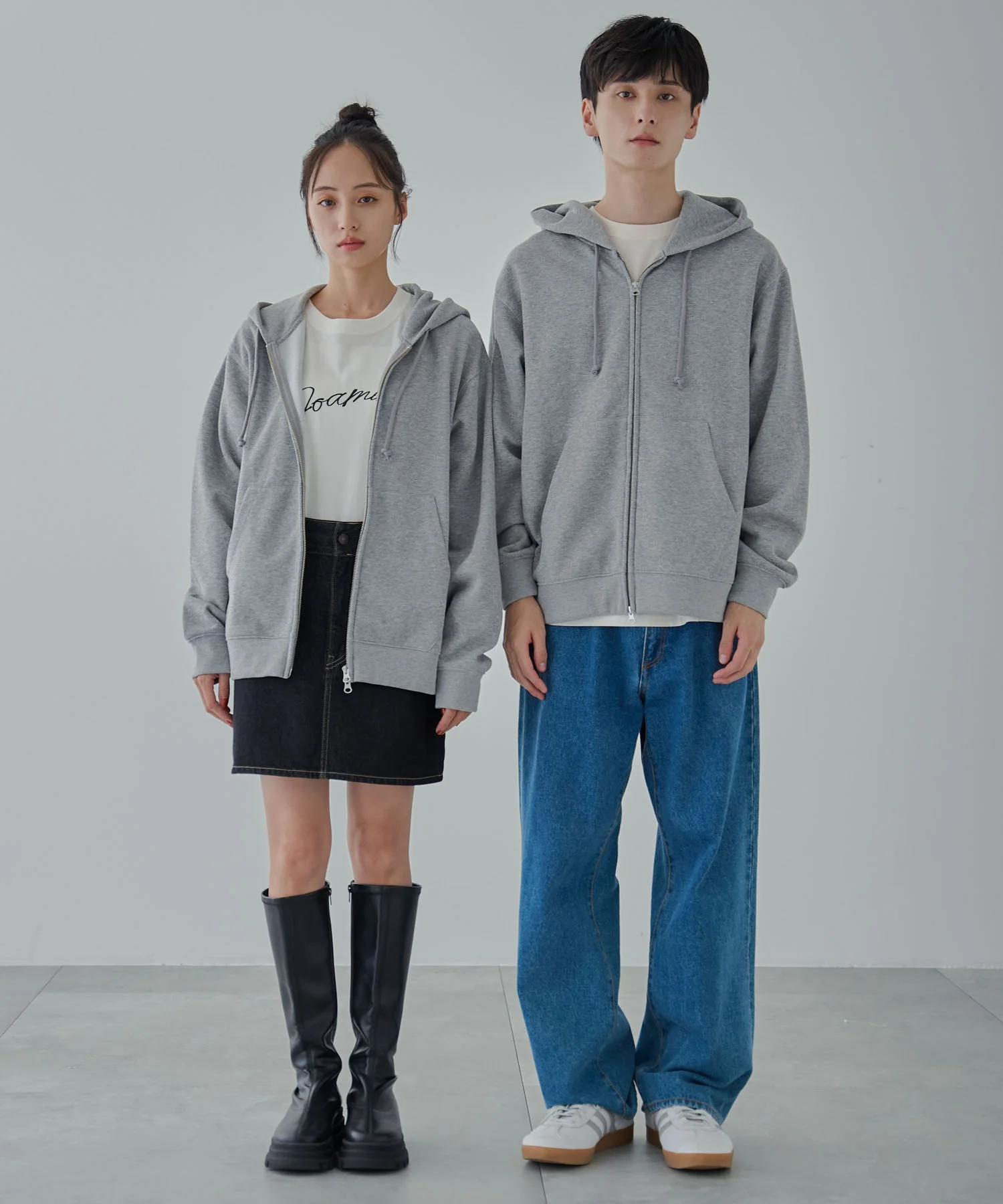 リラックスフィットダブルZIPパーカー - Image 7