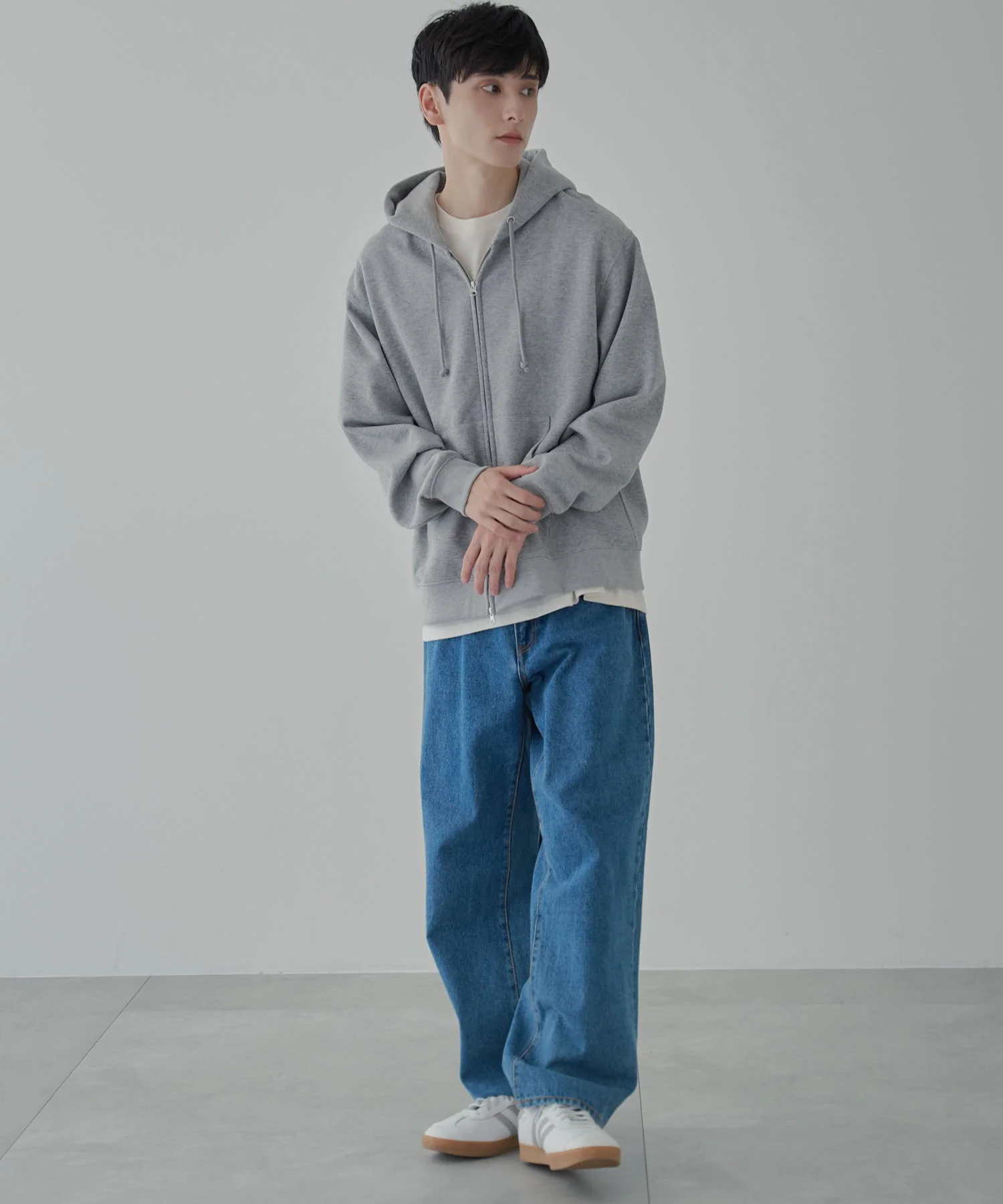 リラックスフィットダブルZIPパーカー - Image 8
