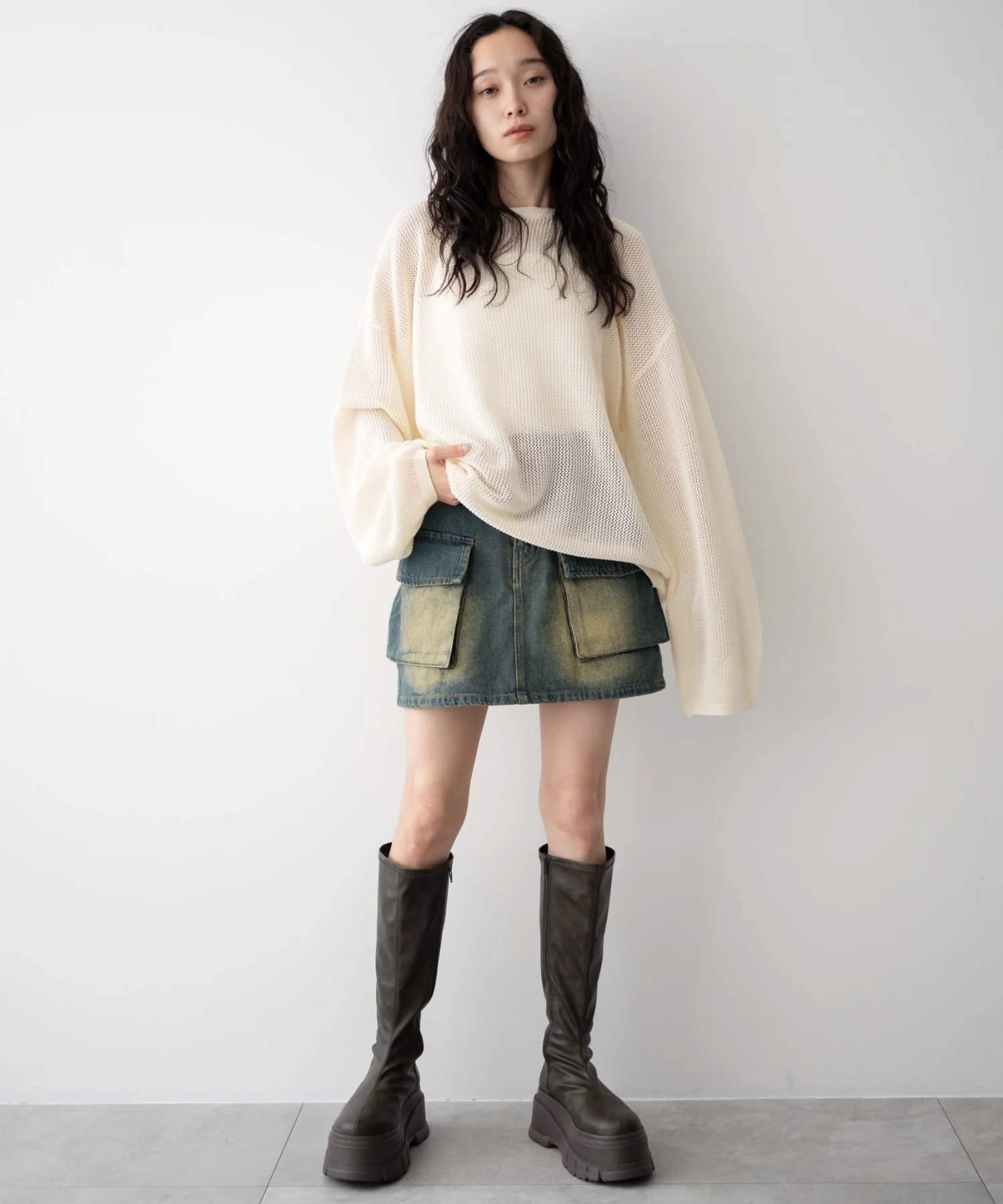 厚底ボリュームロングブーツ - Image 6
