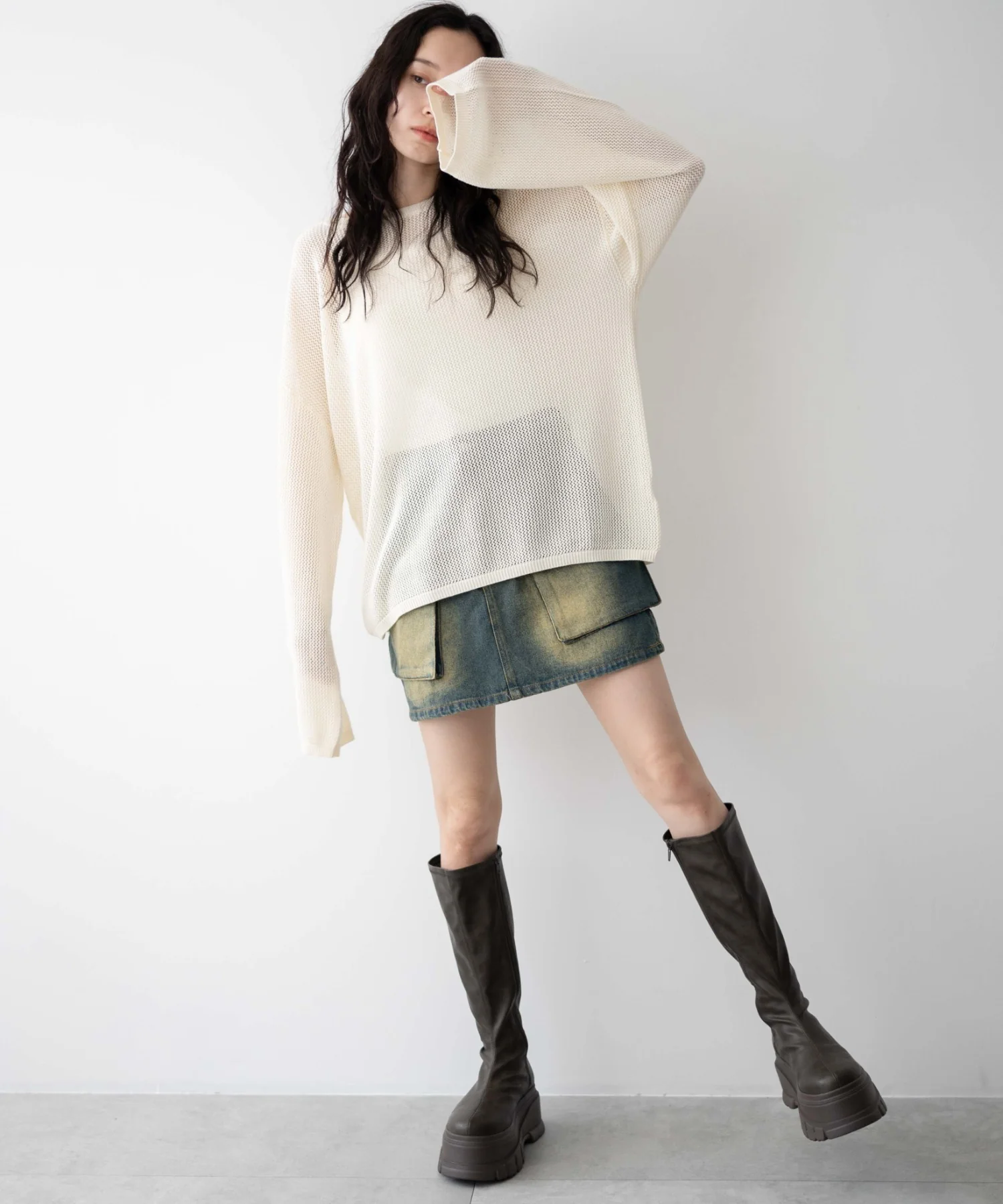 厚底ボリュームロングブーツ - Image 7