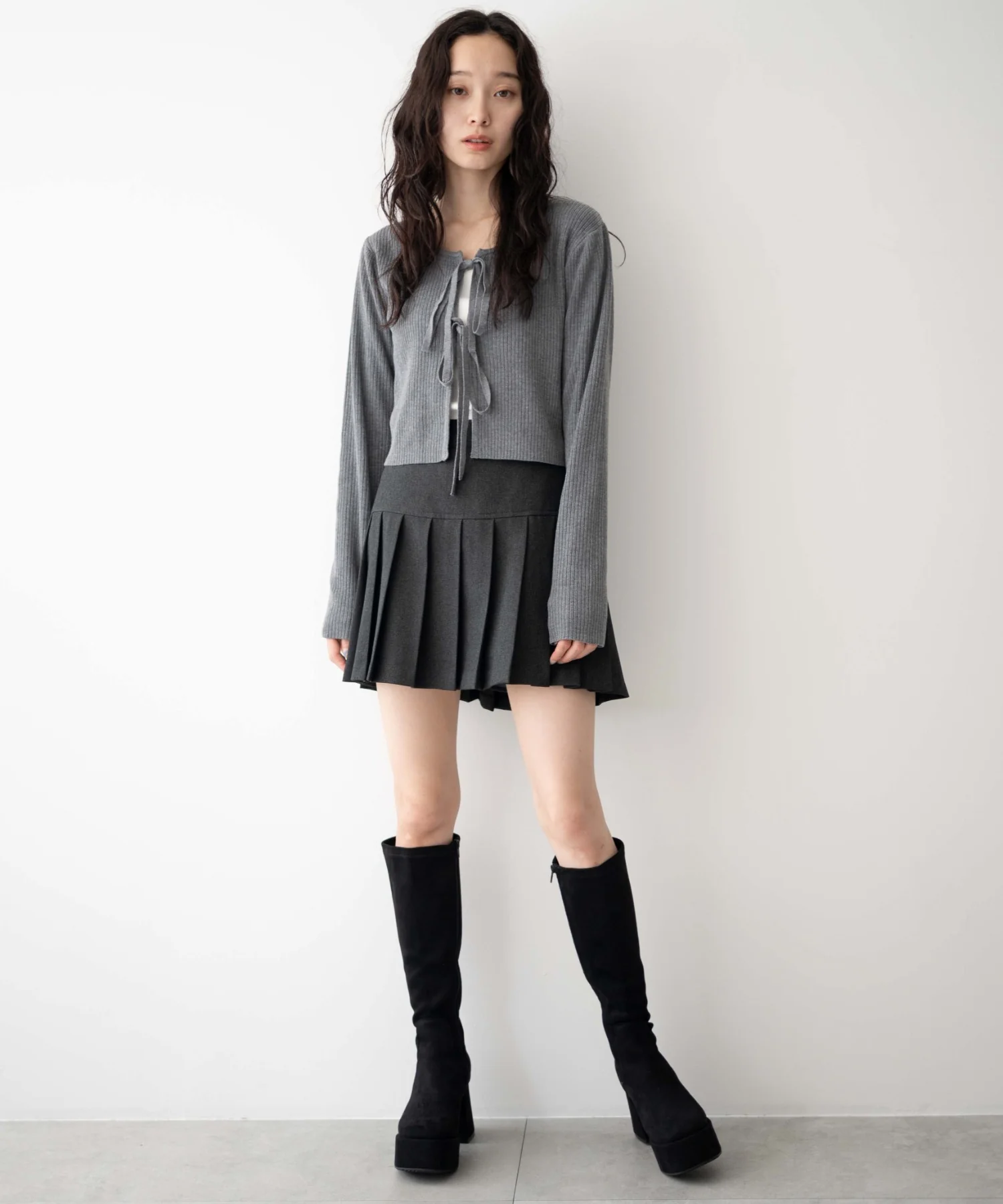 ストーム付きワイドヒールロングブーツ - Image 6