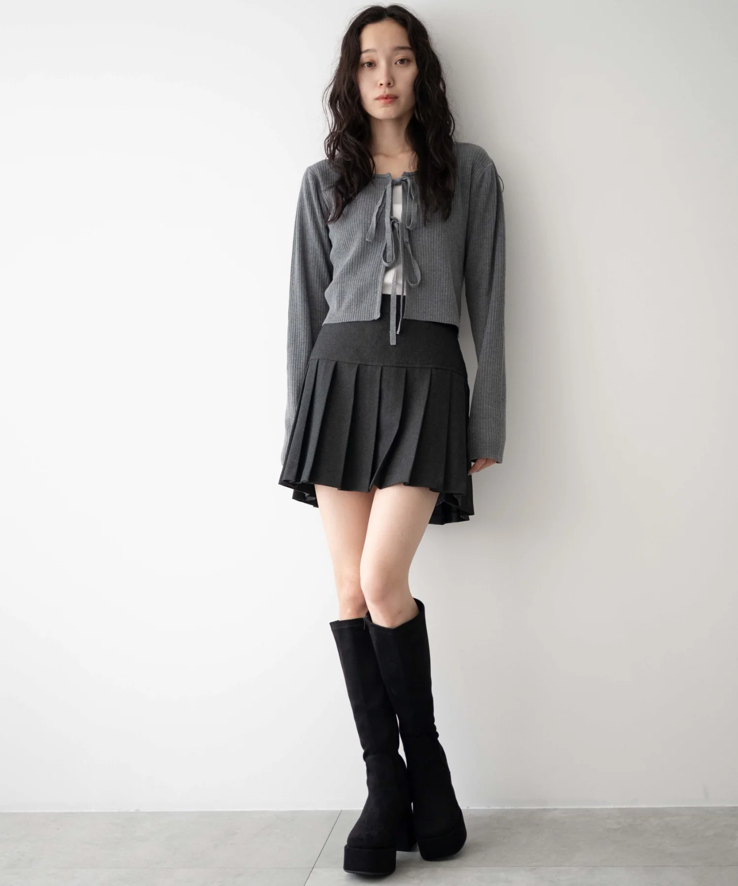 ストーム付きワイドヒールロングブーツ - Image 7