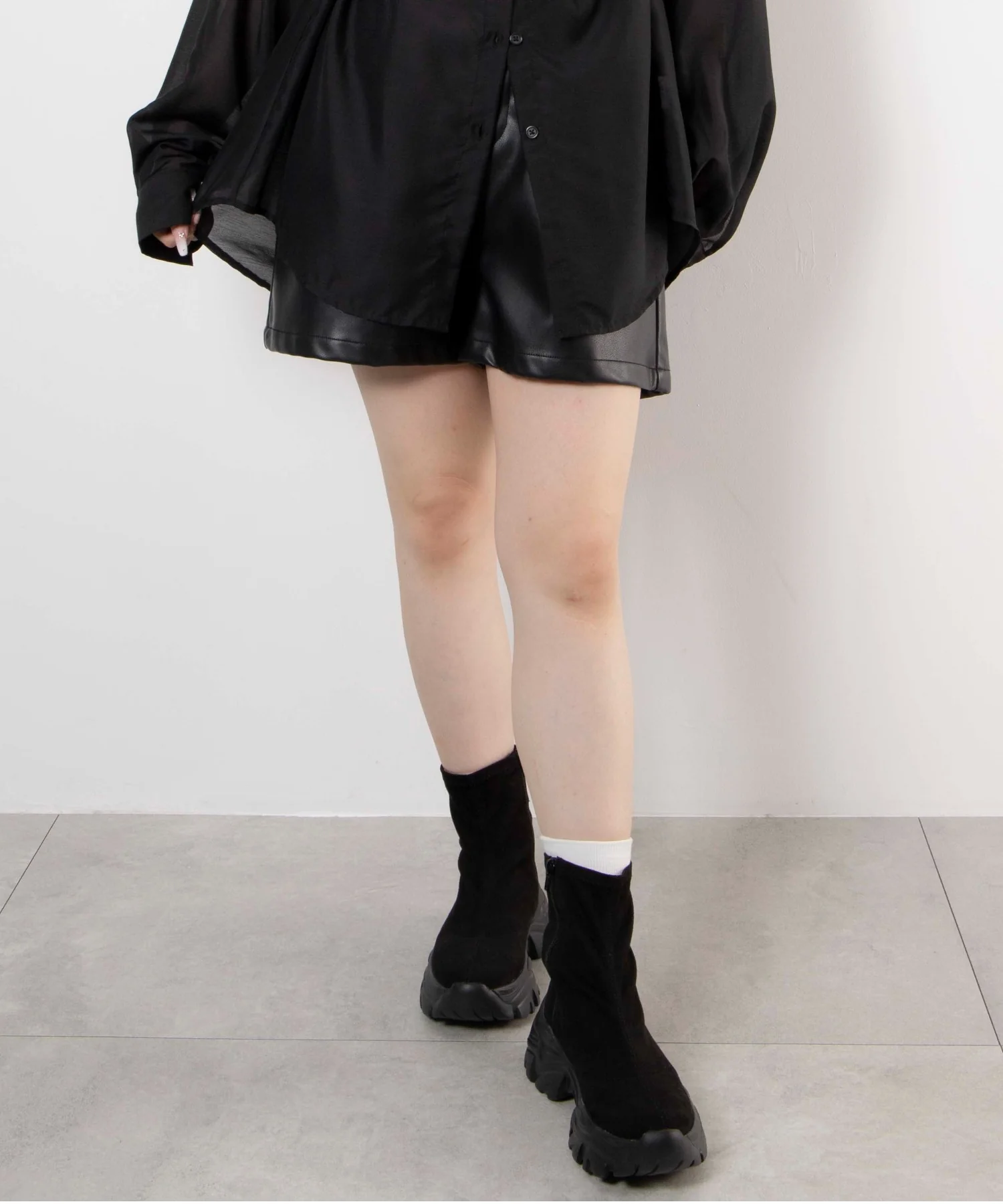 厚底スニーカーソールショートブーツ - Image 9