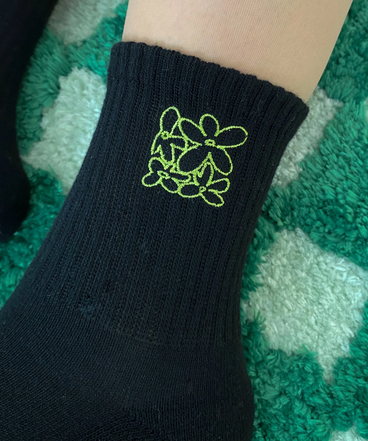 底パイル刺繍デザインソックス（丈14㎝） - Image 4