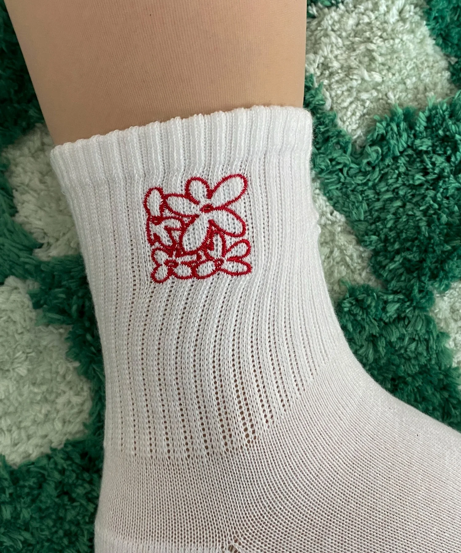 底パイル刺繍デザインソックス（丈14㎝） - Image 5