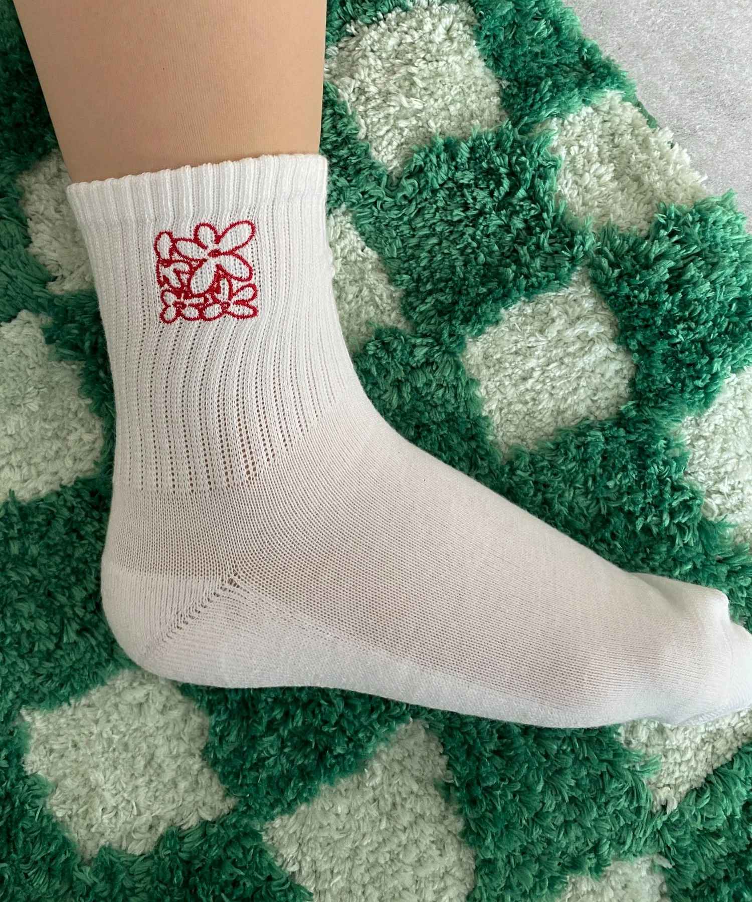 底パイル刺繍デザインソックス（丈14㎝） - Image 9