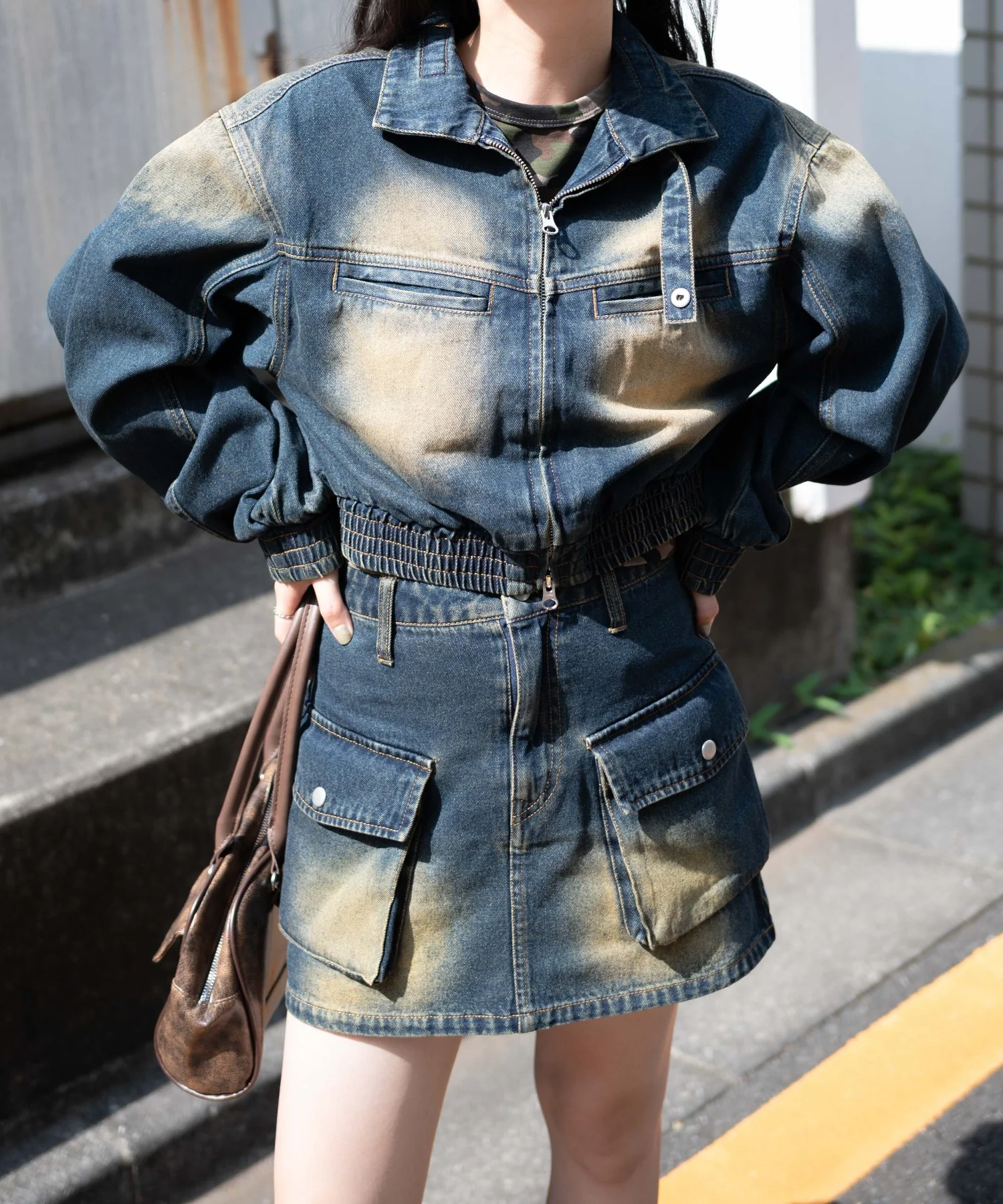 ヴィンテージウォッシュバイカージャケット - Image 10