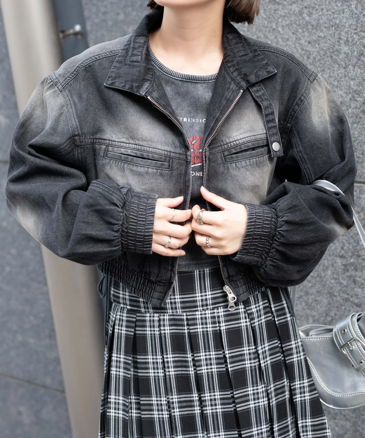 ヴィンテージウォッシュバイカージャケット - Image 14