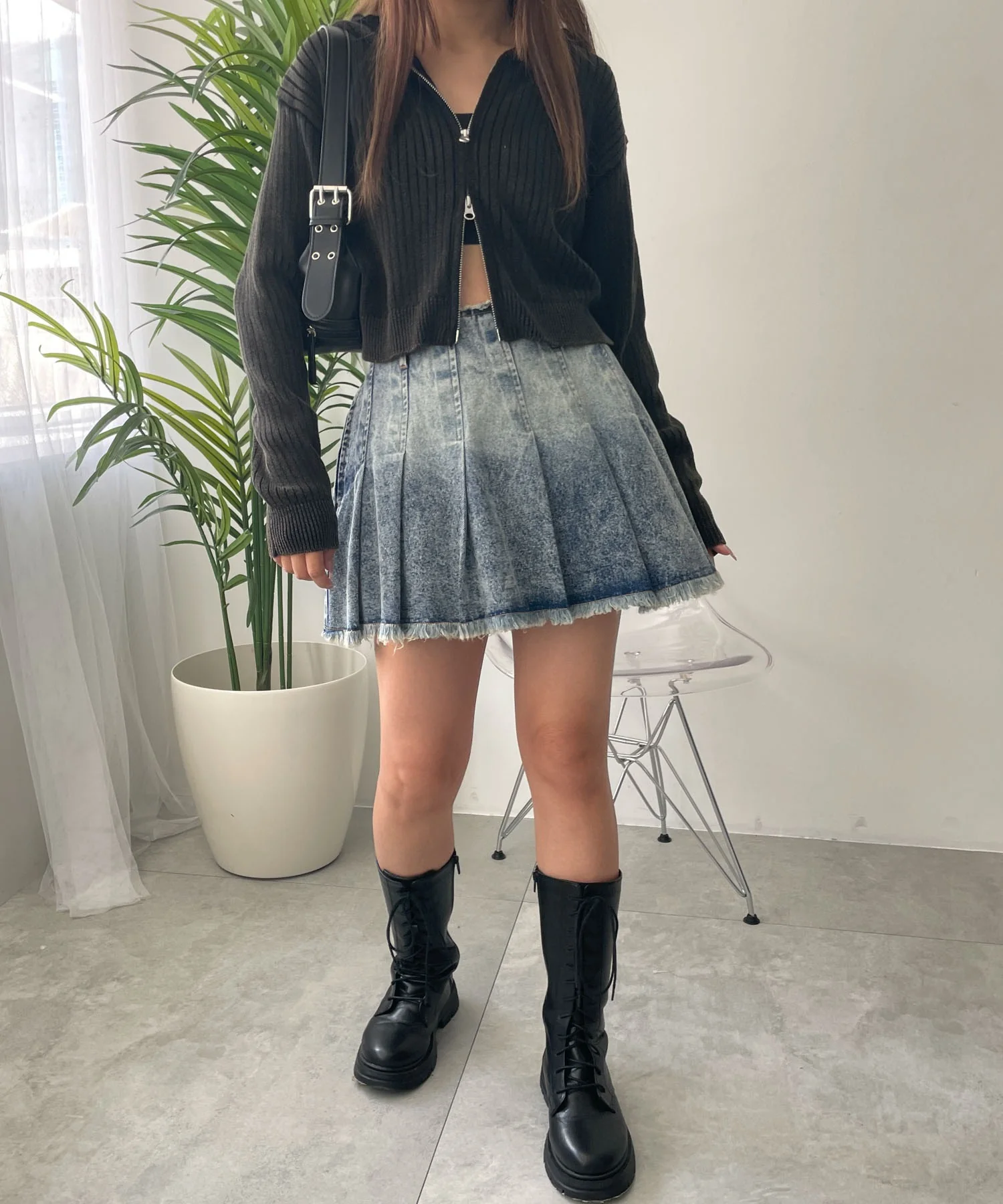 ヴィンテージウォッシュプリーツスカパン - Image 11