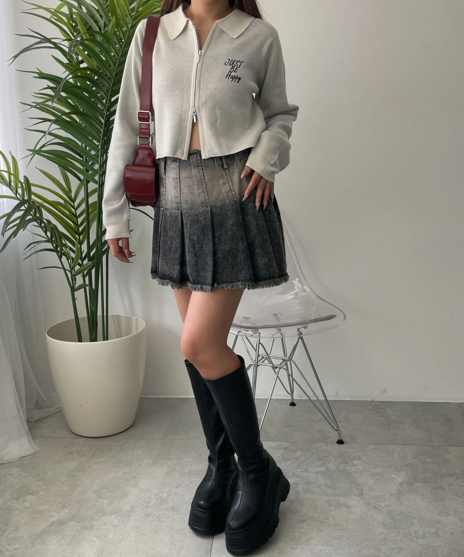 ヴィンテージウォッシュプリーツスカパン - Image 17
