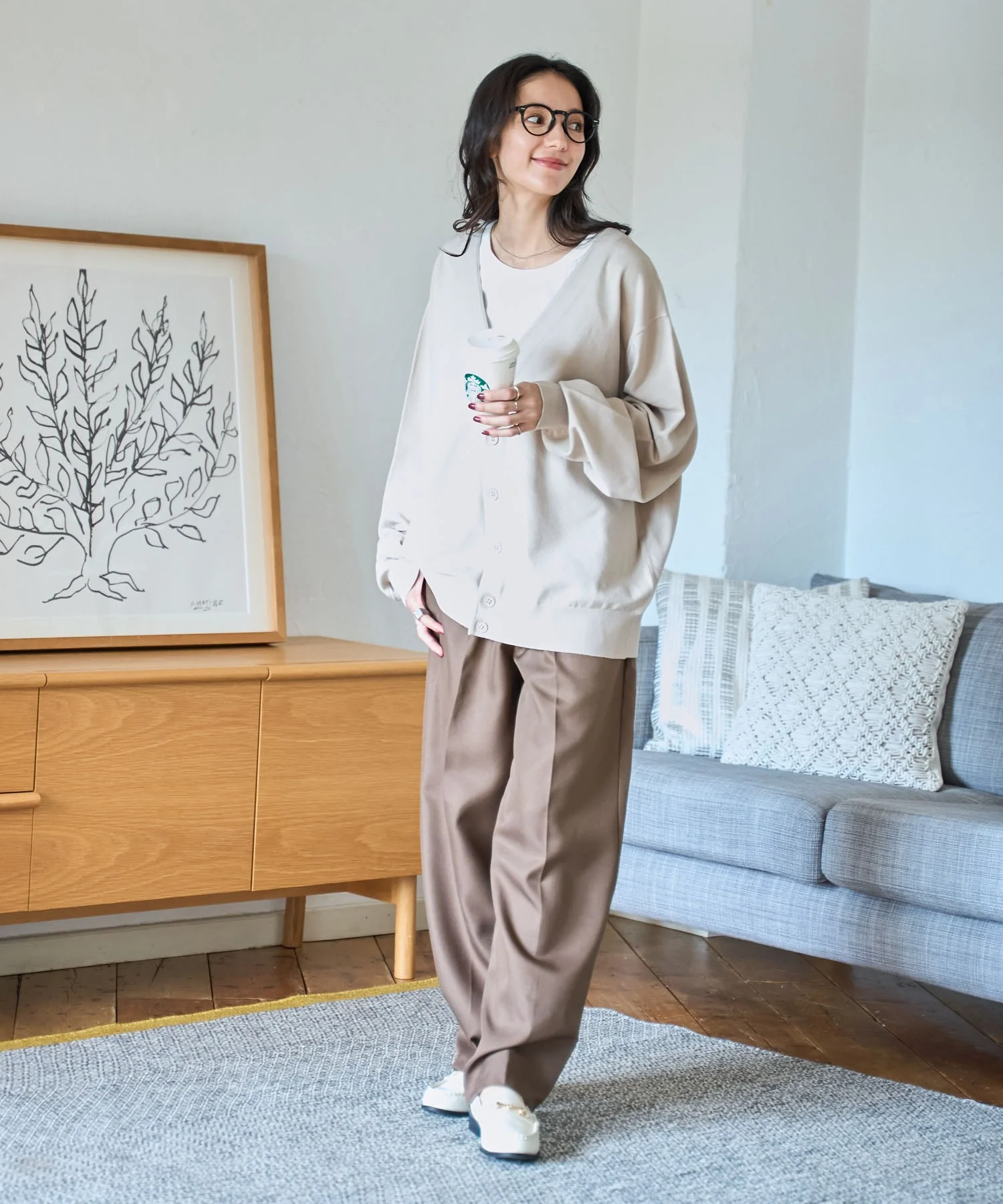 ドロップショルダーカーディガン - Image 11