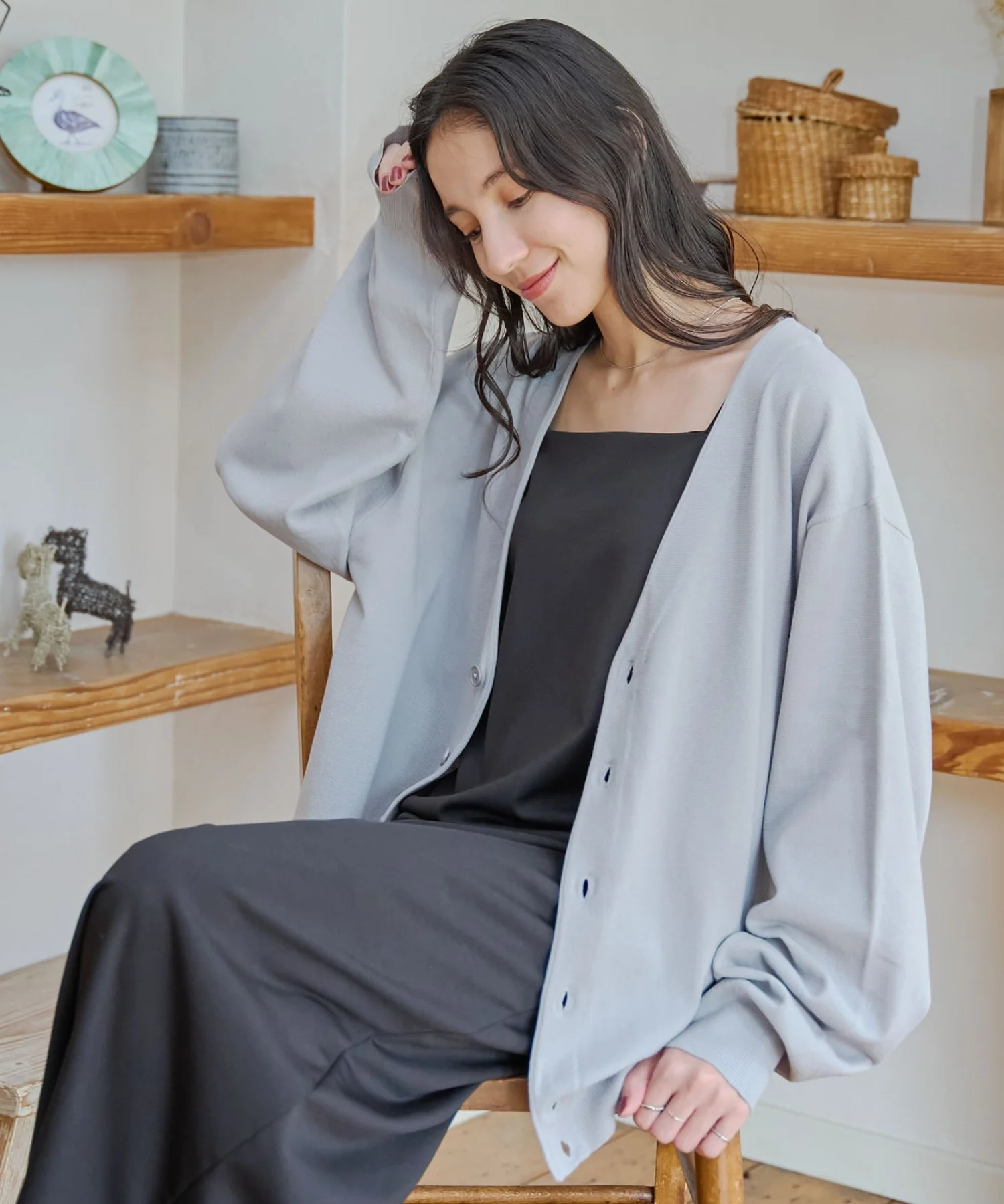 ドロップショルダーカーディガン - Image 6
