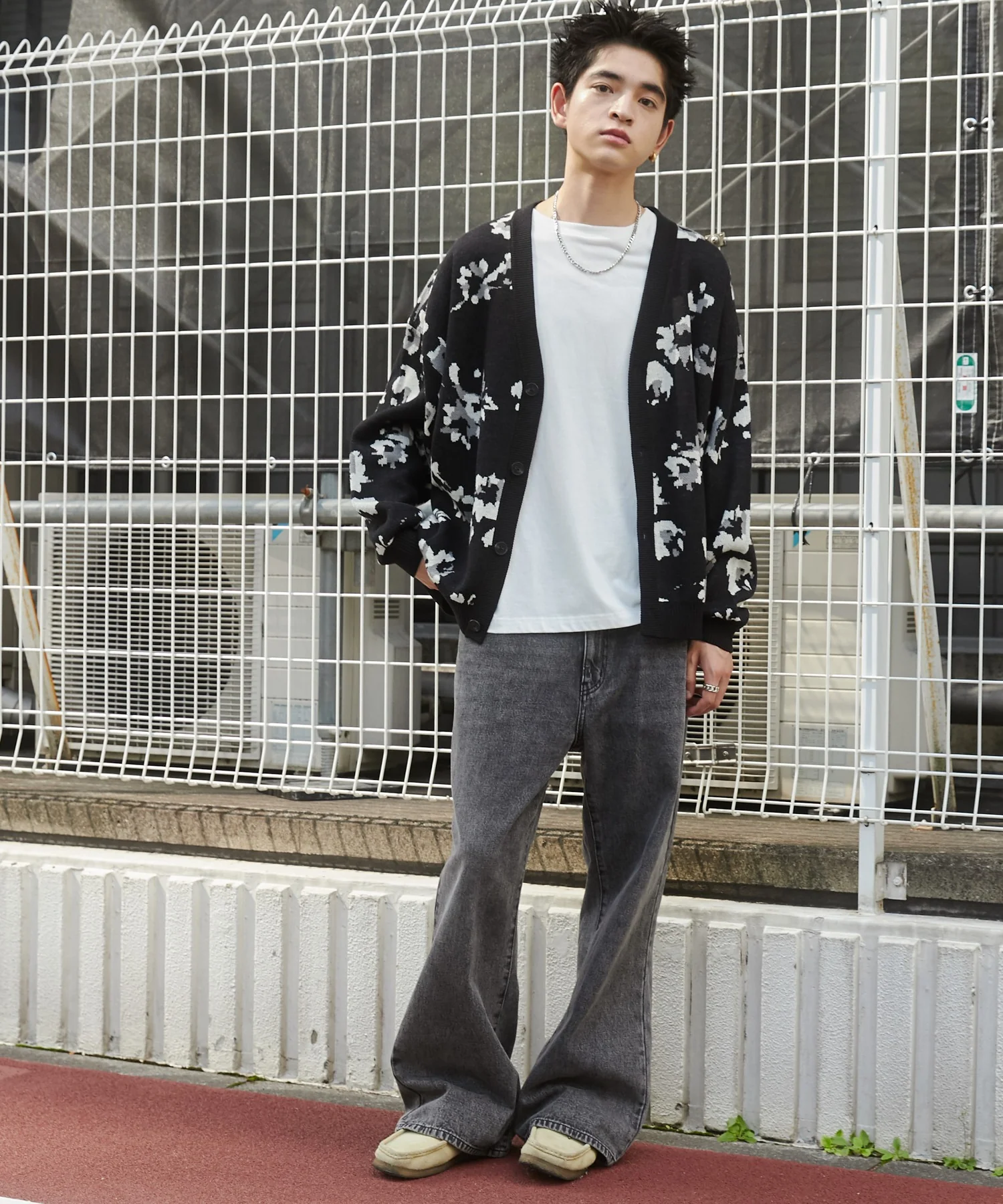 リラックスフィットパターンカーディガン - Image 14